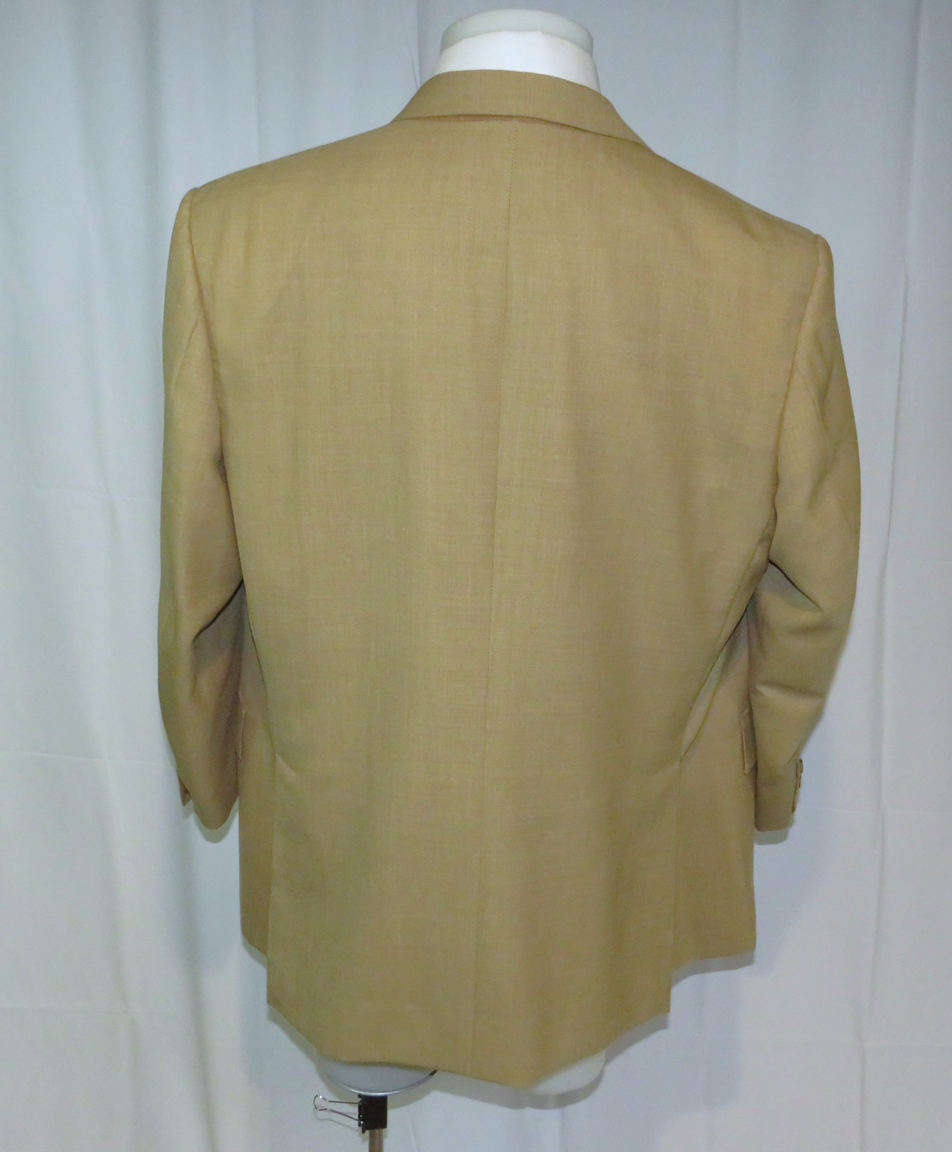 Henry Poole Bespoke Beige Hopsack Double Breasted Sport Coat 46R Size 46R - 15 Thumbnail