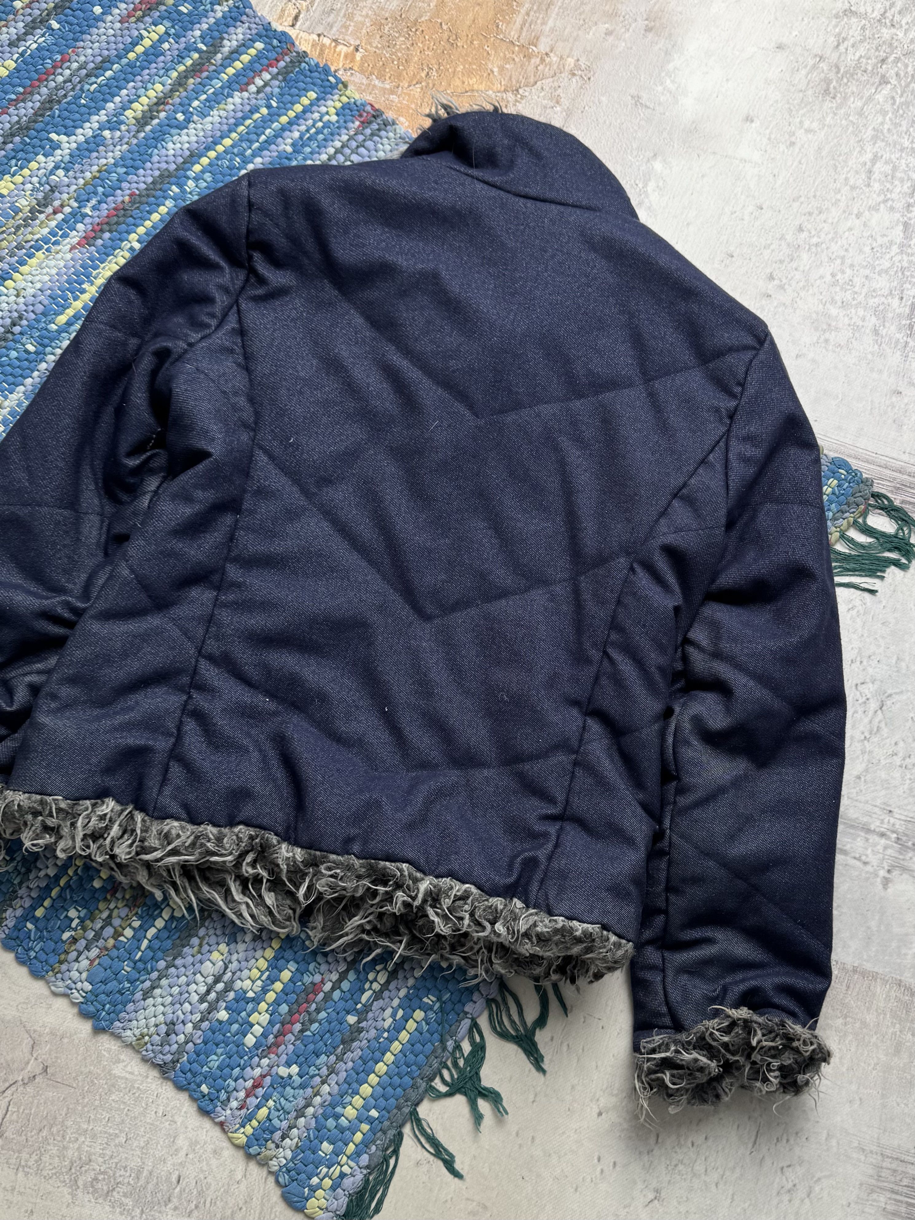 Vintage Vintage Cropped Jacket With Faux Fur Details A8(V1)D15 Size L / US 10 / IT 46 - 11 Thumbnail