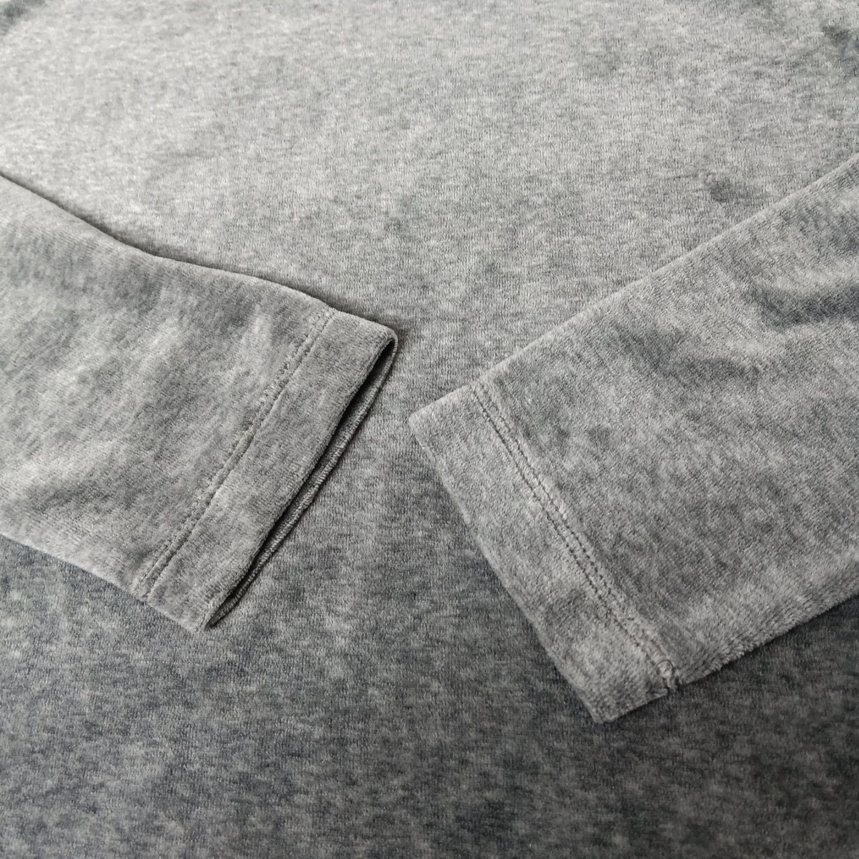 Velour Pure Jill Shift Dress XS Gray Velour Pima Cotton Blend Raglan Long Sleeve Knee Length Casual Party/Cocktail Womens XS Size XS / US 0-2 / IT 36-38 - 4 Thumbnail