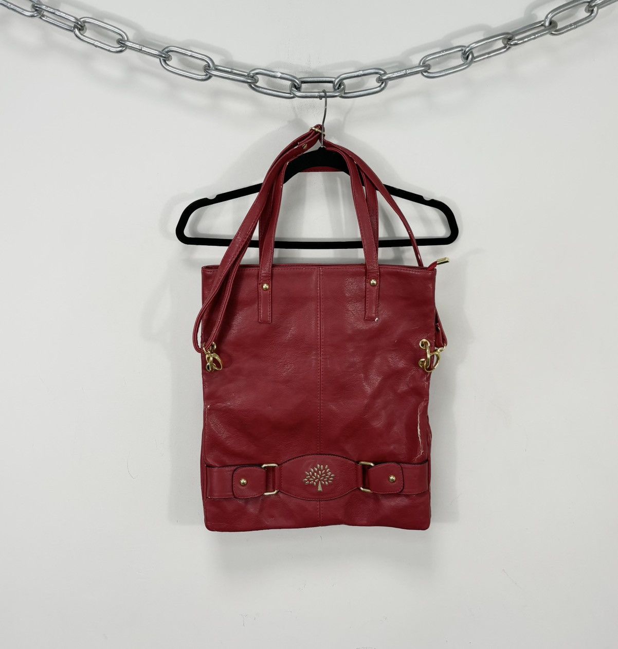 Mulberry Mulberry Rare Red Leather Crossbody Deep Tote Bag Size ONE SIZE - 1 Thumbnail