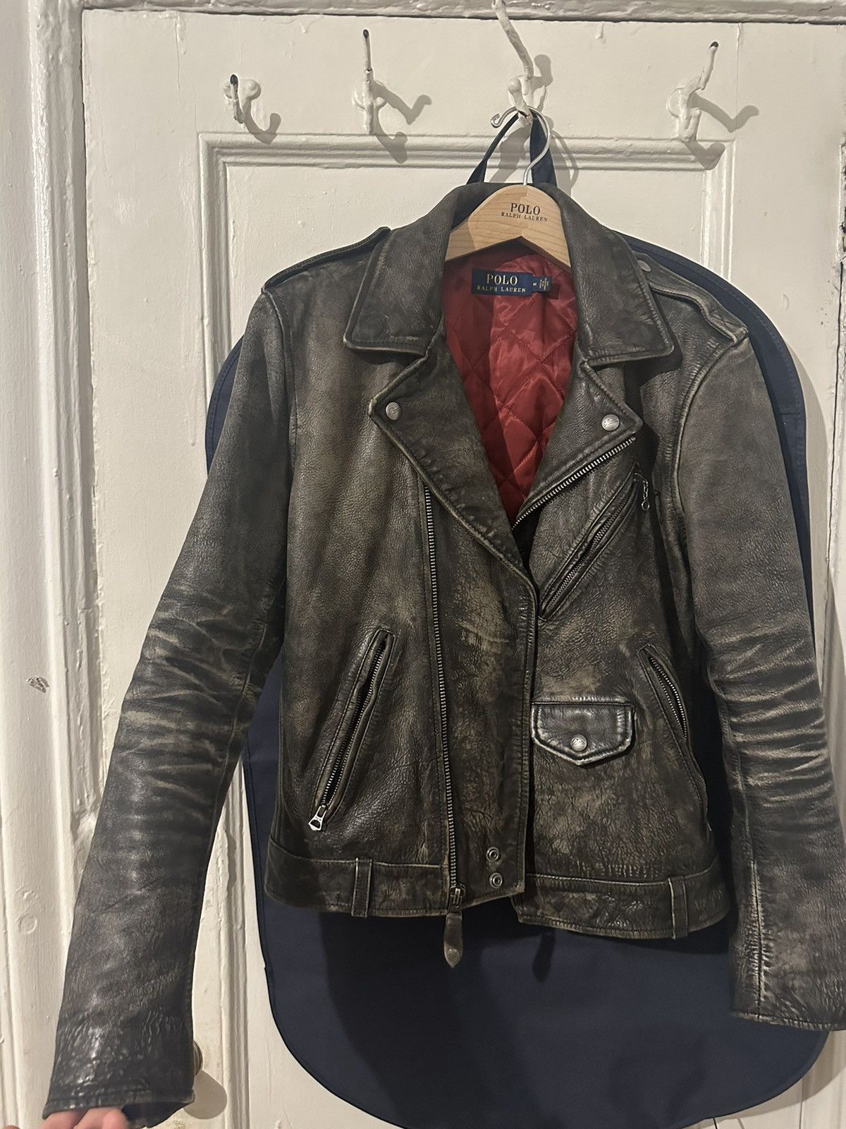 image of Polo Ralph Lauren x Ralph Lauren Ralph Laurent Leather Jacket 50Th Anniversary Edition NWOT in Brow
