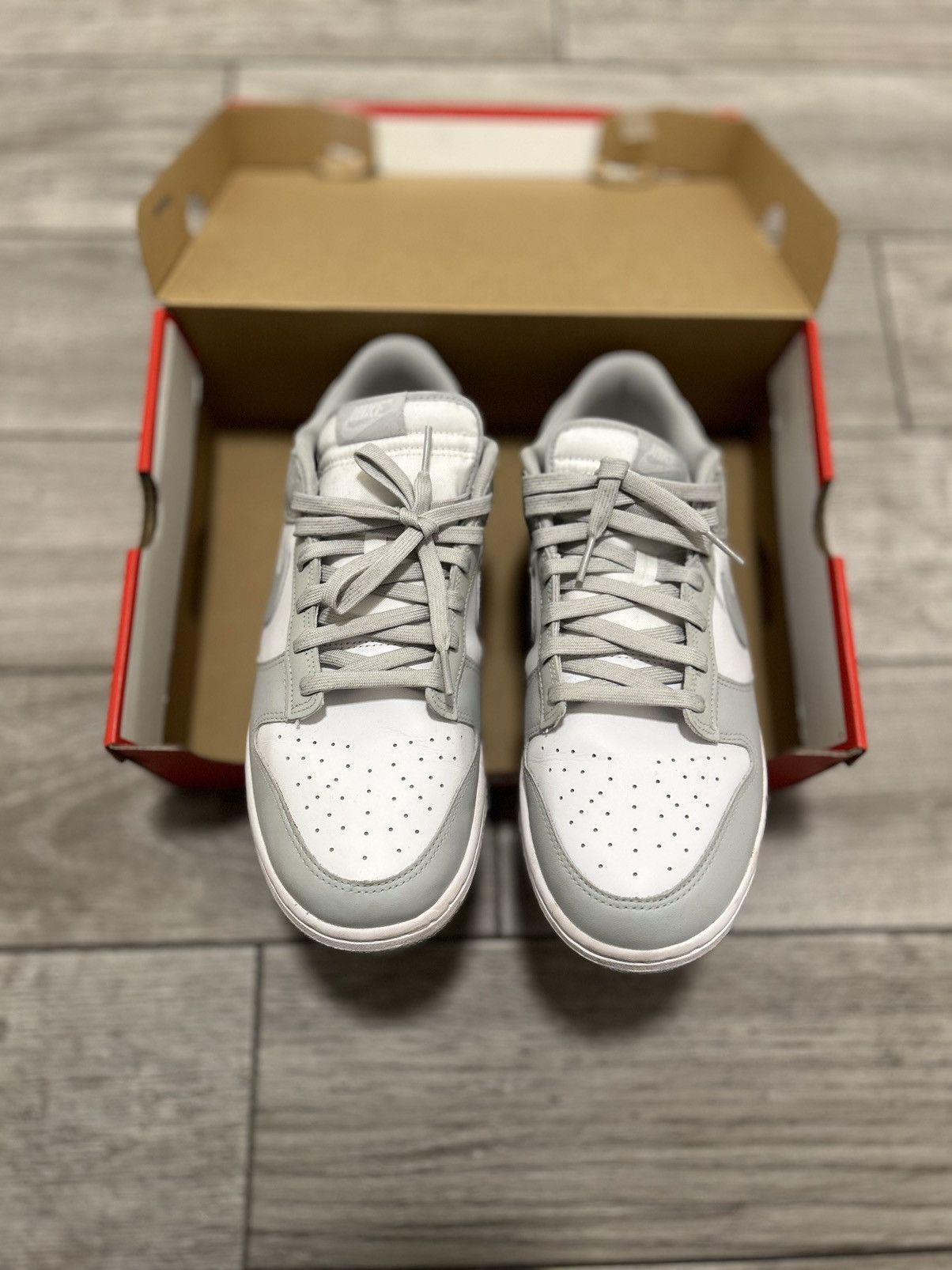 Nike nike dunk grey fog Size US 12 / EU 45 - 4 Thumbnail