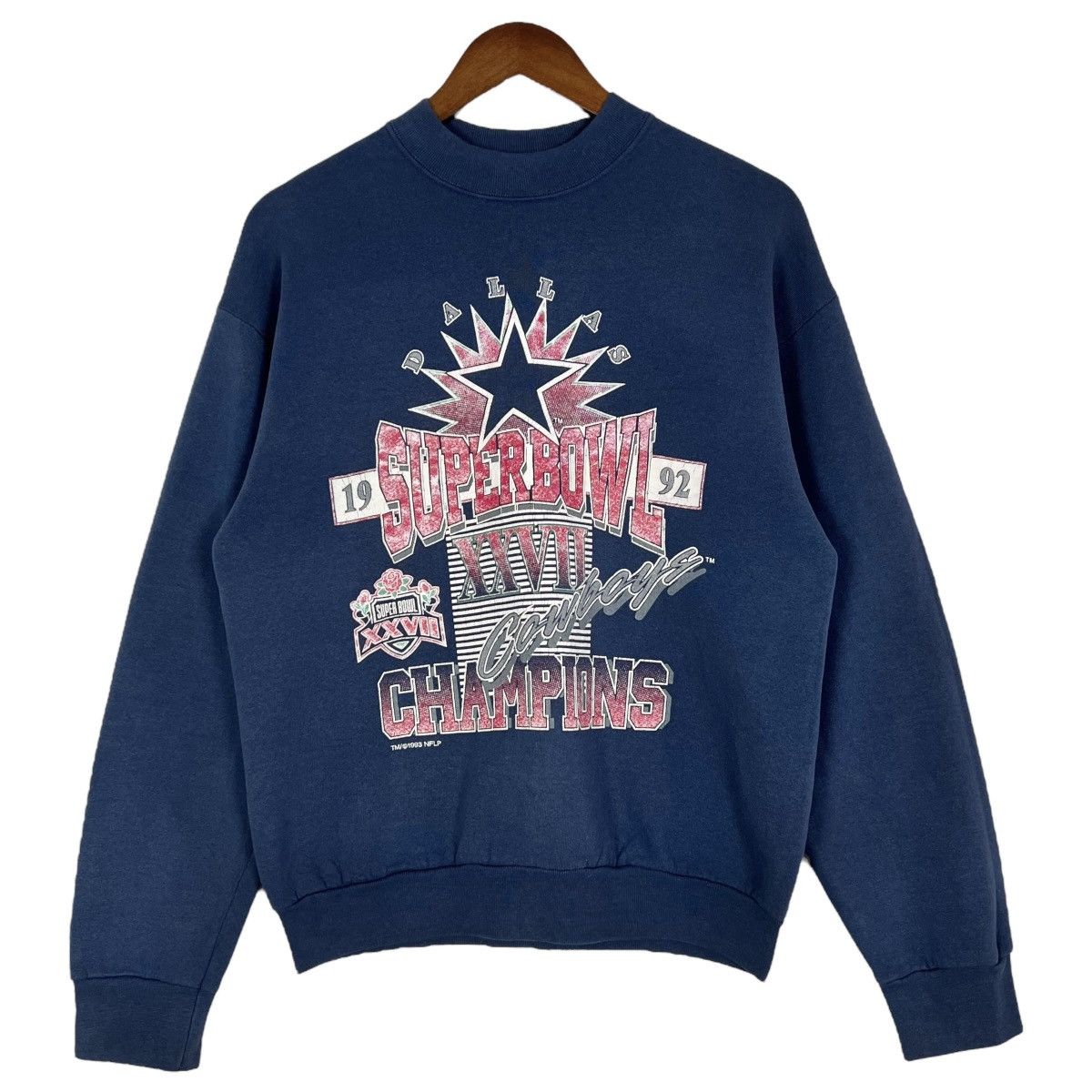 NFL 90s Vintage Dallas Cowboys Superbowl Crew Neck Size US L / EU 52-54 / 3 - 1 Thumbnail