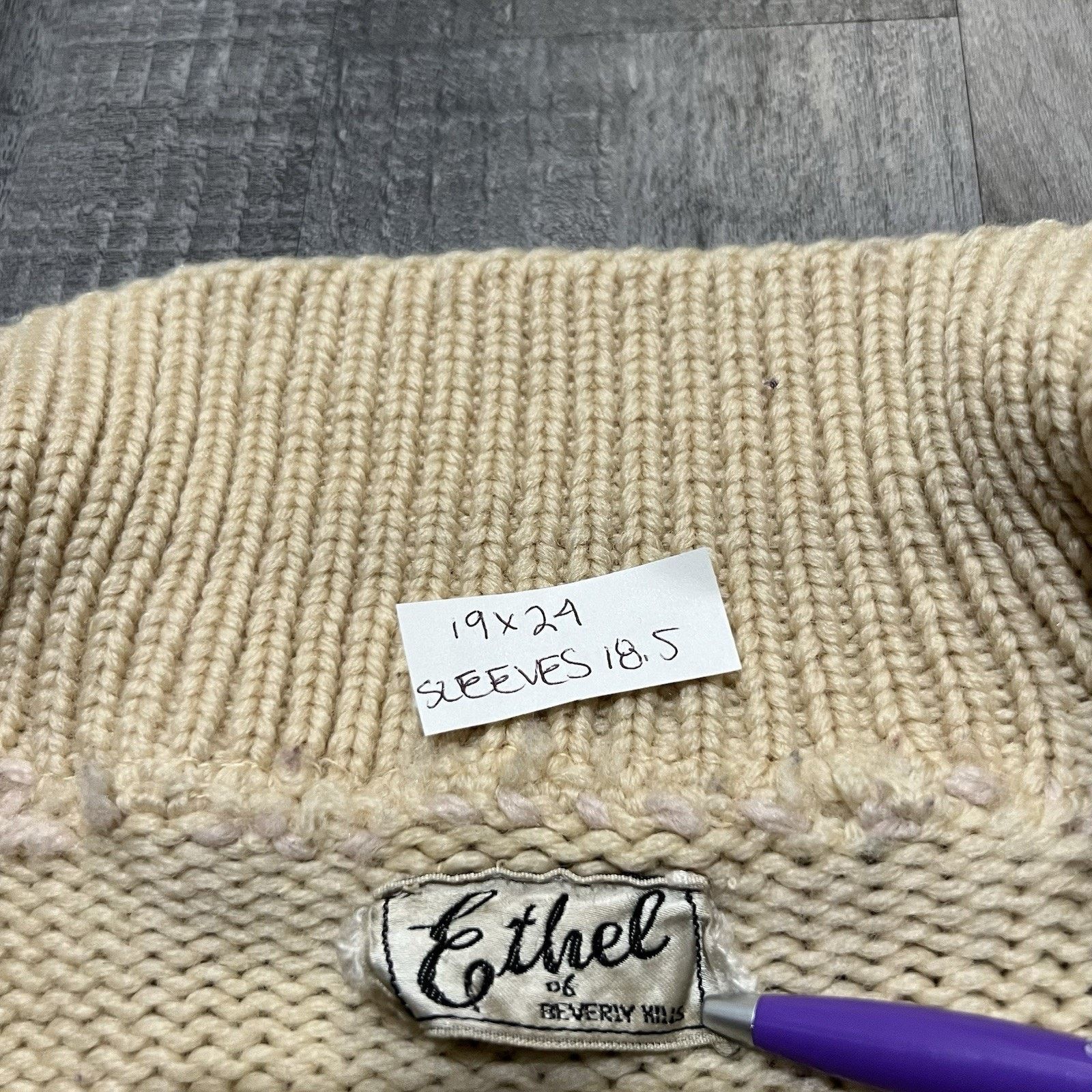 Vintage VTG 40s/50s Ethel By Beverly Hills Knit Sweater Cardigan S Size S / US 4 / IT 40 - 5 Thumbnail