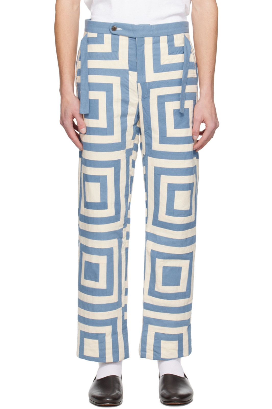 image of Bode House Steps Trousers Size: 32 NWT in Blue, Men's