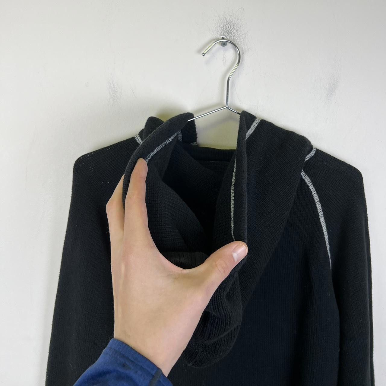 Designer Tommy Jeans Black Hoodie with White Trim y2k 00s Size US L / EU 52-54 / 3 - 2 Thumbnail