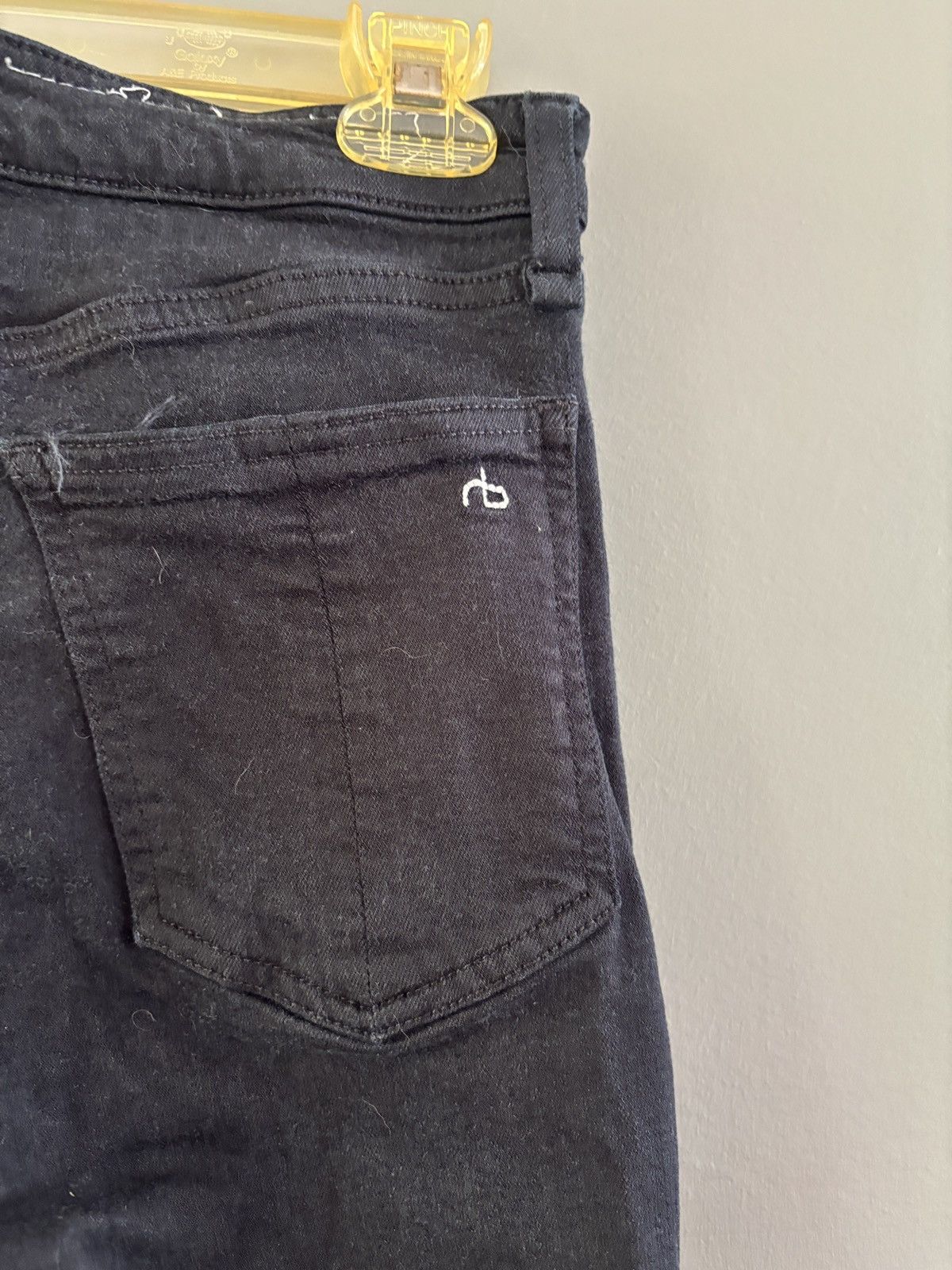 Rag & Bone Rag & Bone Fit 2 Slim Jeans Distressed Denim Womens Black 27 Size 27" / US 4 / IT 40 - 10 Thumbnail
