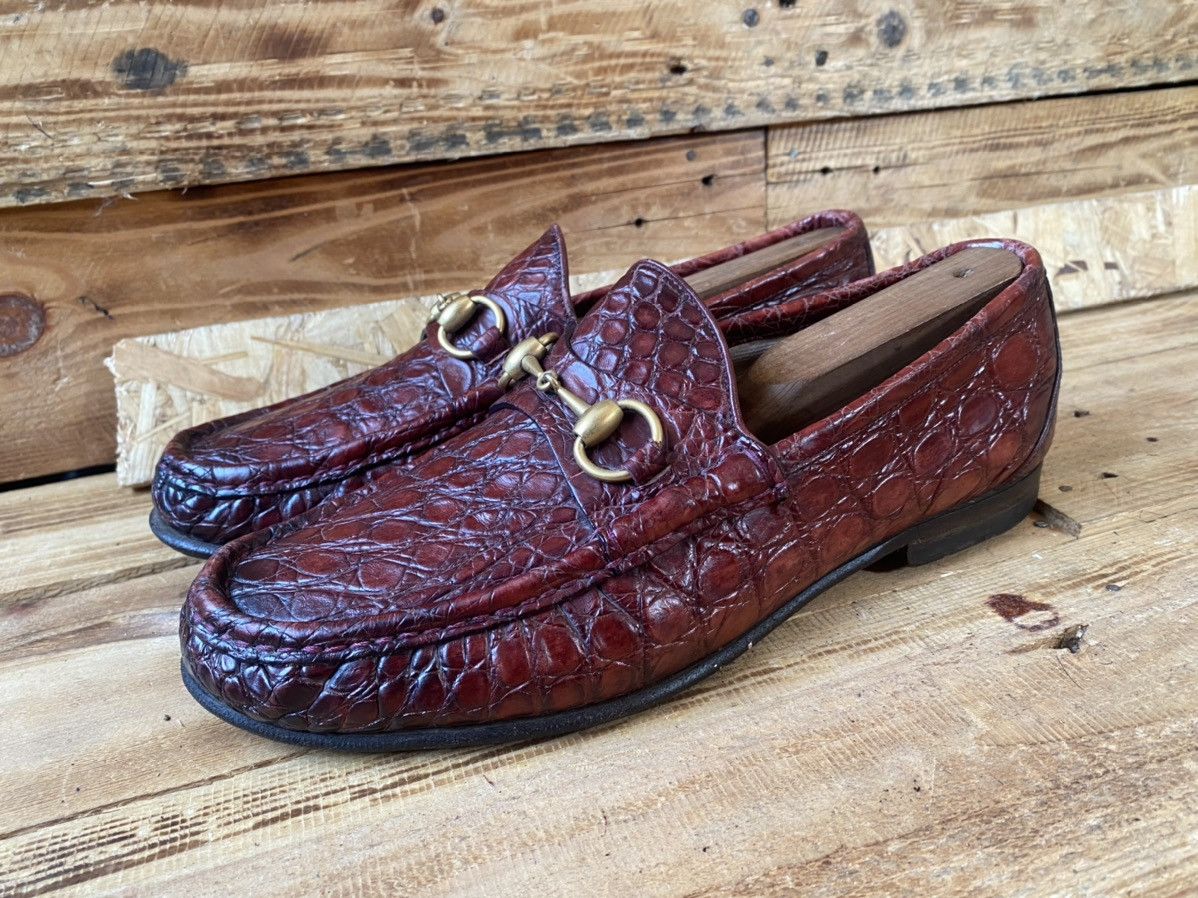 Gucci Gucci horsebit 1953 exotic crocodile leather loafers sz 7 Size US 8 / EU 41 - 7 Thumbnail