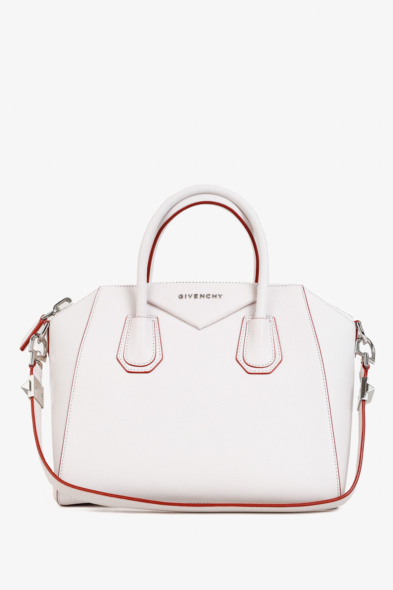 Givenchy Givenchy Sugar Goatskin White Antigona Top Handle Handbag Size ONE SIZE - 1 Thumbnail