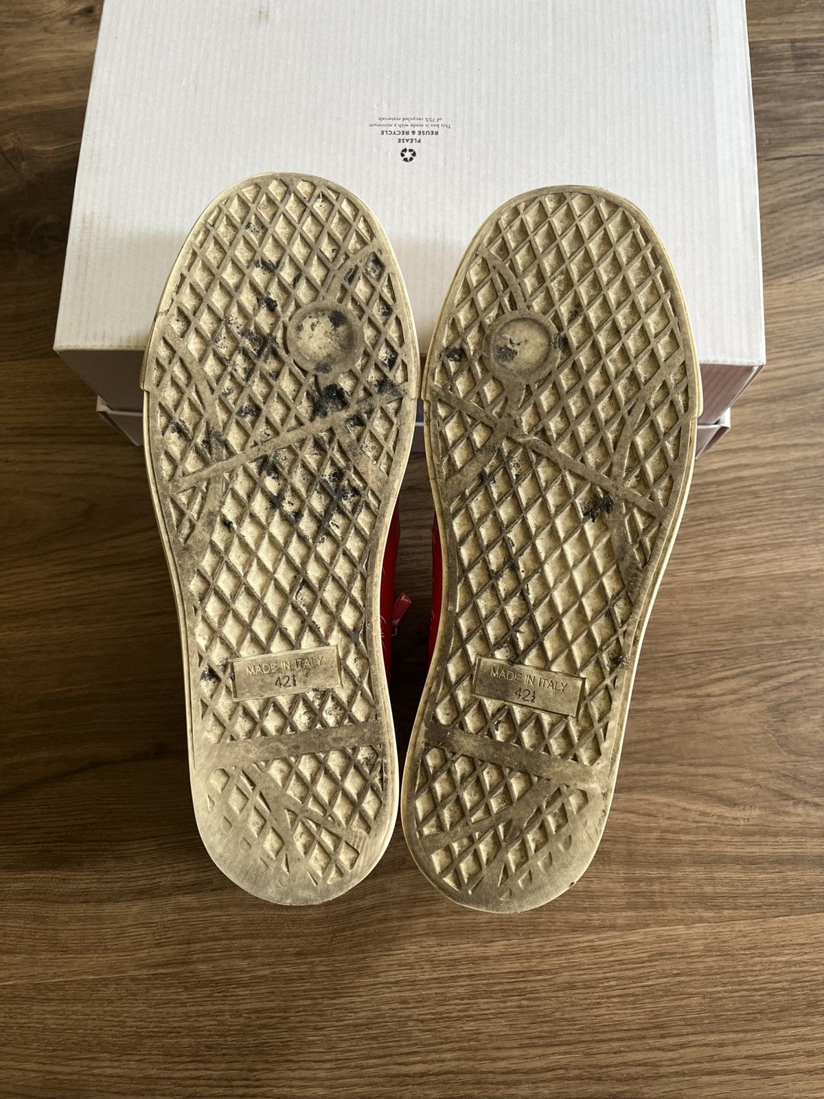Giuseppe Zanotti Giuseppe Zanotti Shoing Trend High Top Trainer Red Size 42.5 Size US 9 / EU 42 - 5 Thumbnail