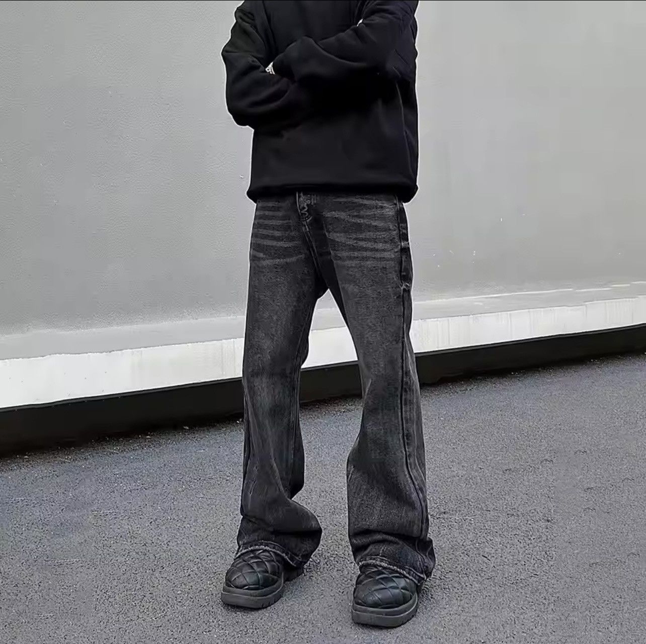 Japanese Brand × Jean Wide Leg/Loose Straight-leg Flared Jeans Size US 30 / EU 46 - 2 Thumbnail