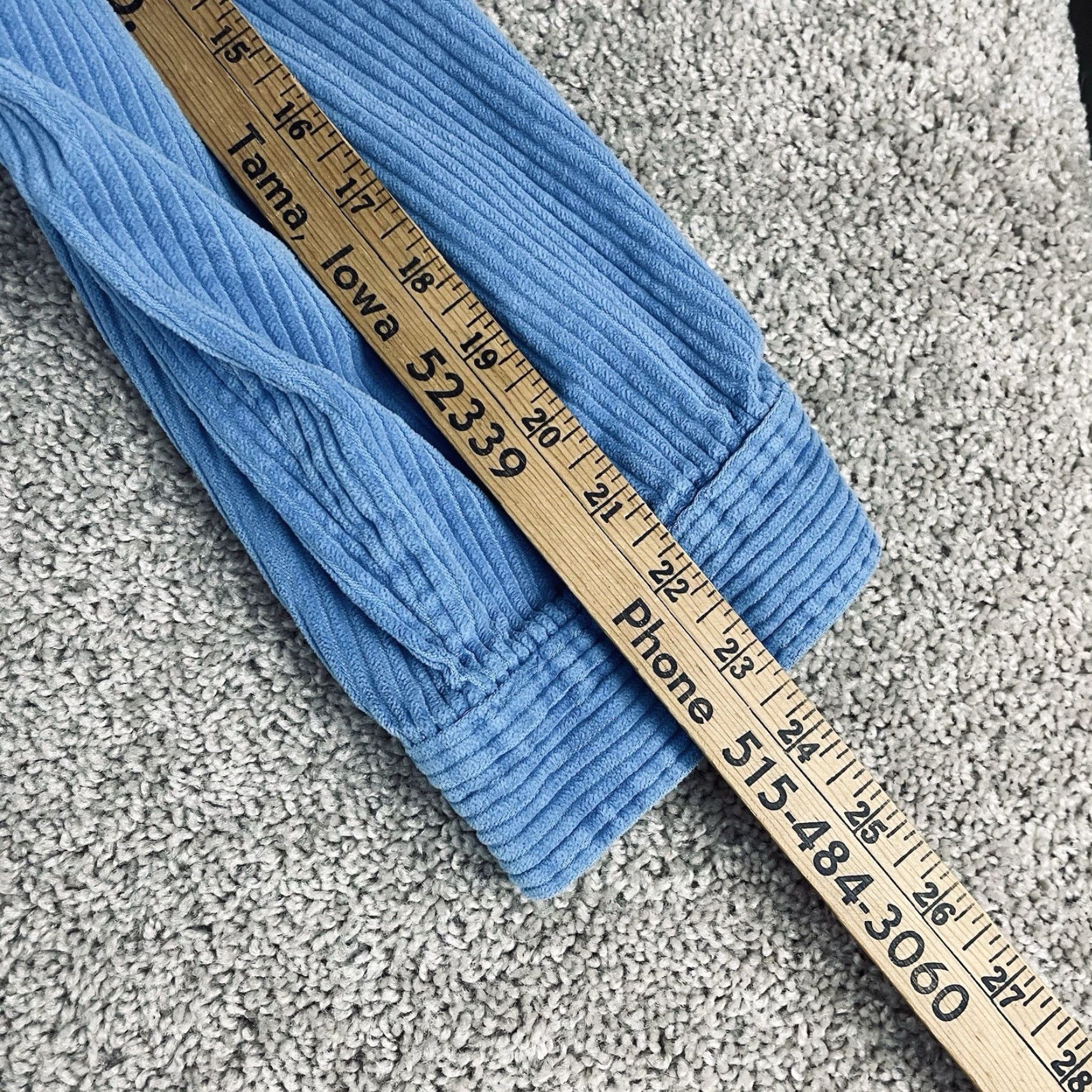 Vintage Romans Corduroy Shirt Women 30W (3X) Blue Shacket Button-Up Casual Long Sleeve 100% Cotton Chest Pocket Vintage No Size 4XL / US 24-26 - 5 Thumbnail