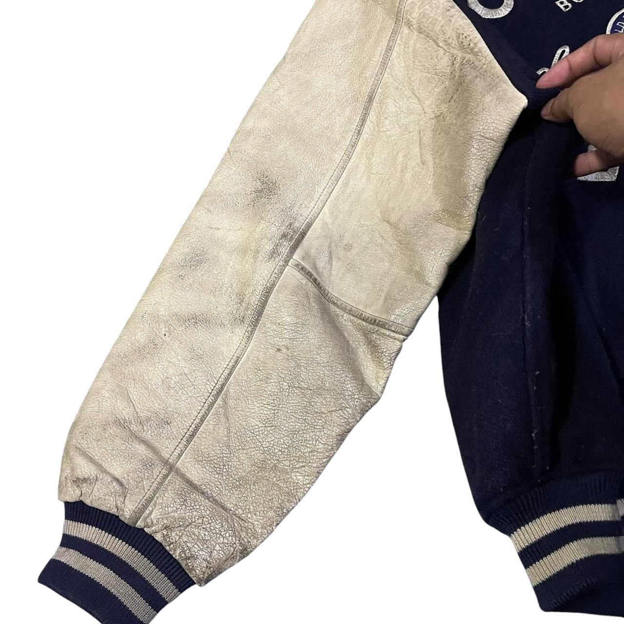 Converse Vintage 90’s Converse Wool Leather Varsity Jacket Size US L / EU 52-54 / 3 - 9 Thumbnail