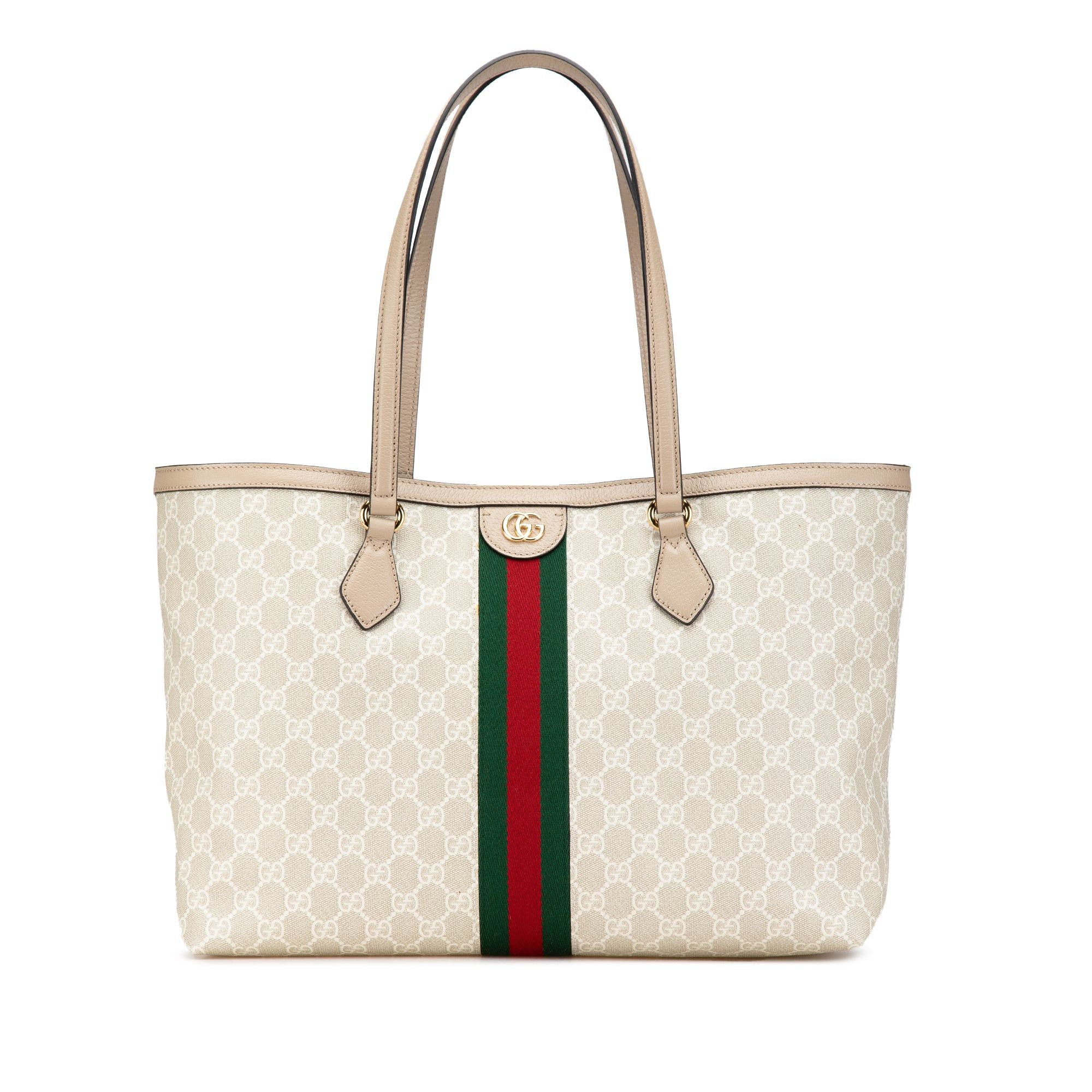 Gucci Gucci Medium GG Supreme Ophidia Tote Brown Size ONE SIZE - 1 Thumbnail