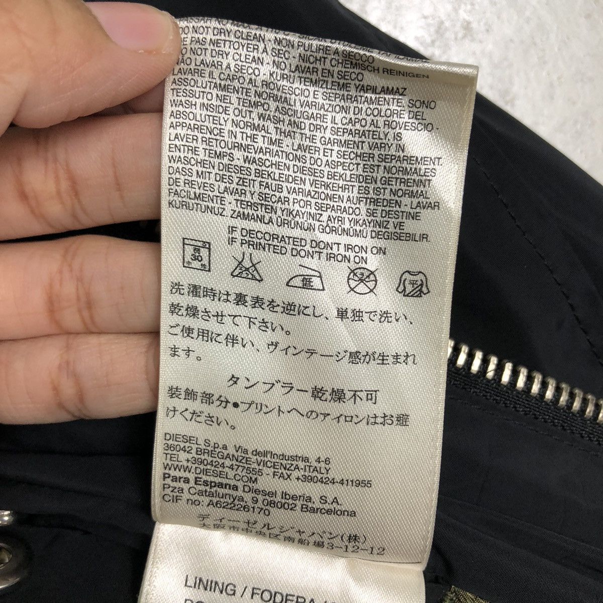Diesel 🔥Biker Jacket Diesel Zipper Jacket Bondage Parachute Design Size US XXL / EU 58 / 5 - 22 Thumbnail
