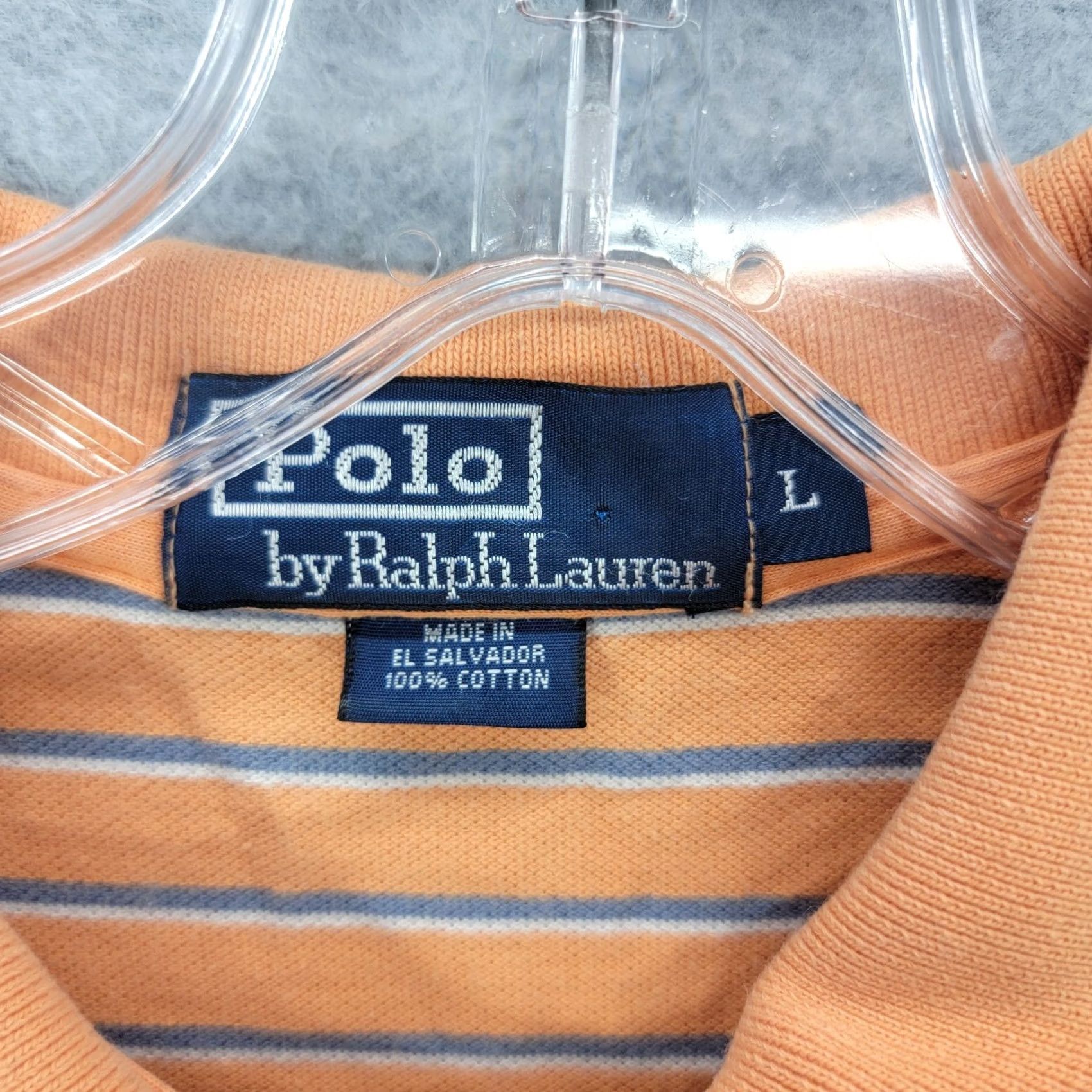 Ralph Lauren VINTAGE Ralph Lauren Polo Sport Shirt Large Short Sleeve Adult Green Striped Polo 90s Logo Embroidered Men's Polo Shirt Size US L / EU 52-54 / 3 - 3 Thumbnail