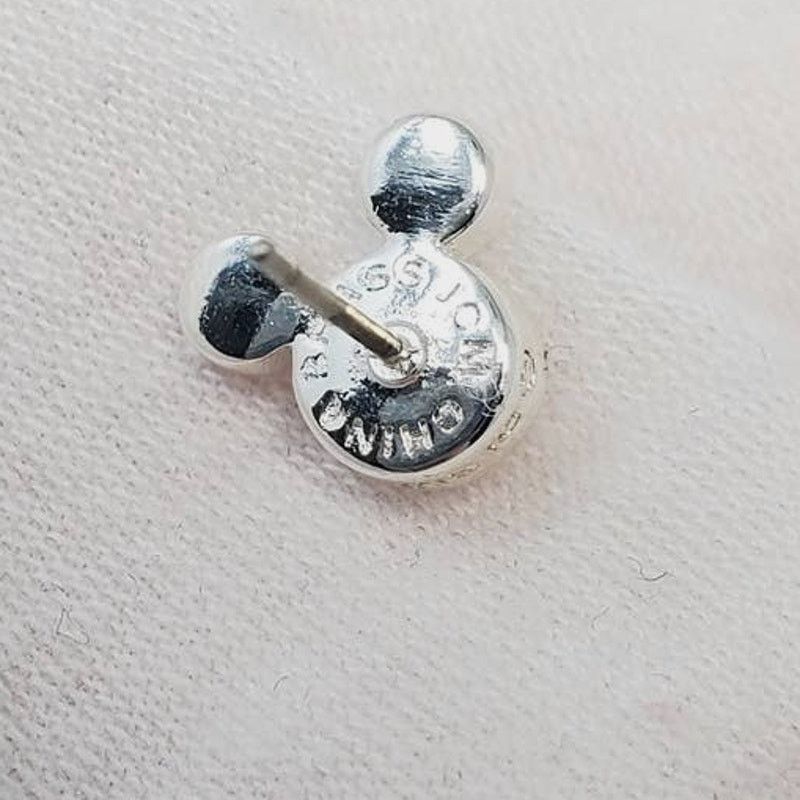 Disney Disney Mickey Mouse Silver Earrings w Clear Rhinestones NIB Size ONE SIZE - 9 Thumbnail
