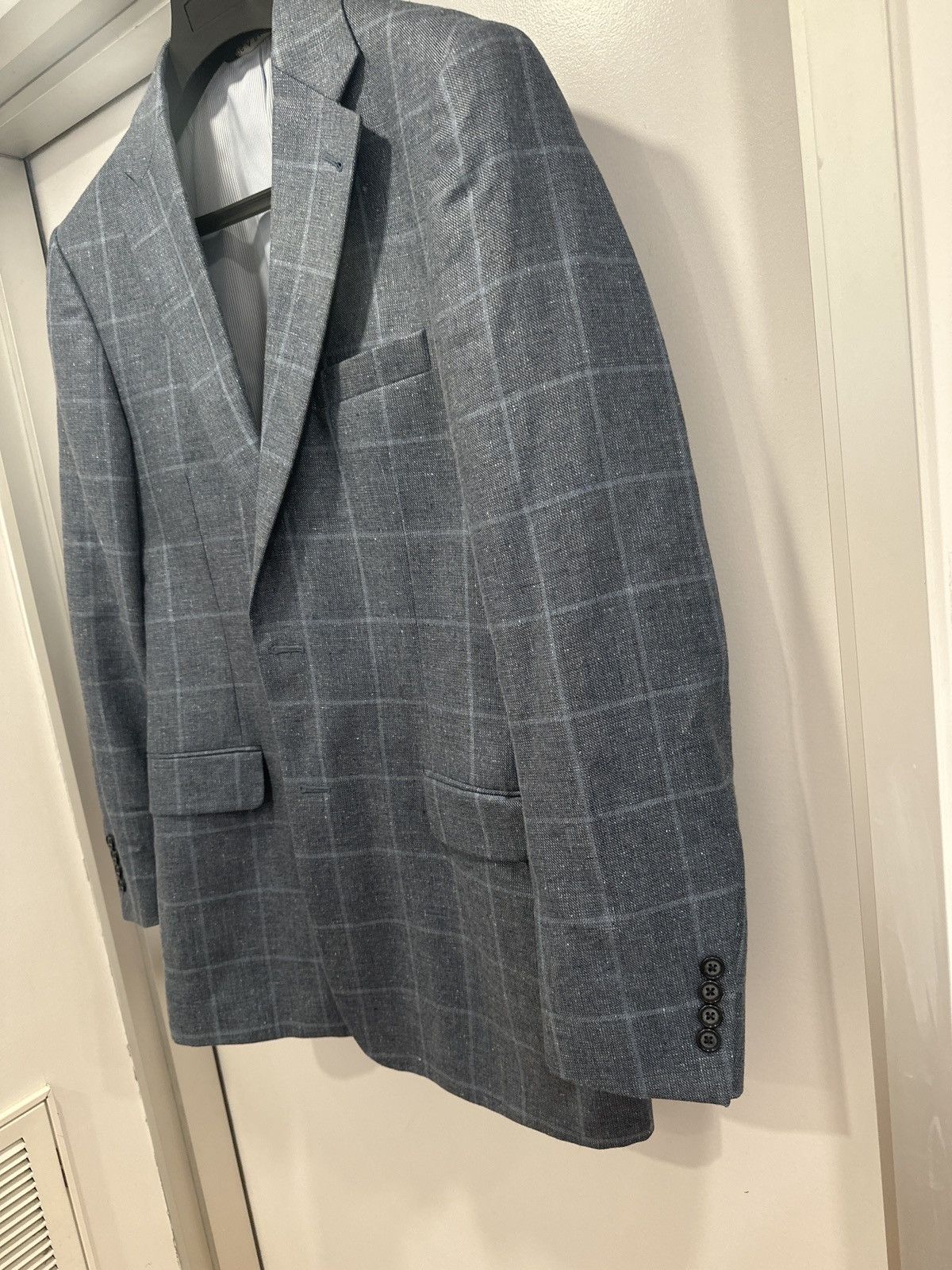 Jos. A. Bank Jos. A. Bank. Blue Windowpane Blazer Size 40L - 4 Thumbnail
