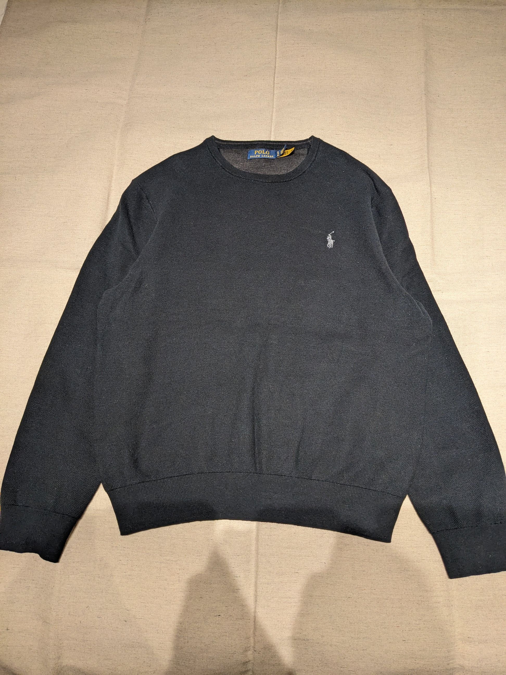 Polo Ralph Lauren Polo pique knit crewneck black men's XL Size US XL / EU 56 / 4 - 1 Thumbnail