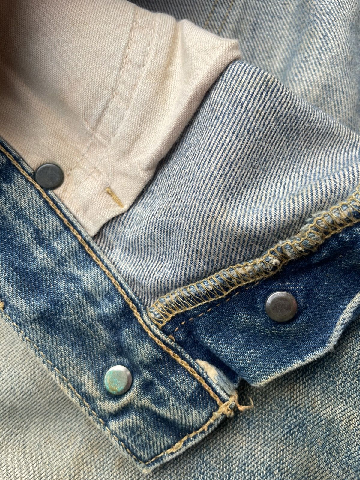 Lee Vintage Lee Riders Selvedge Distresed Denim Size US 29 - 18 Thumbnail
