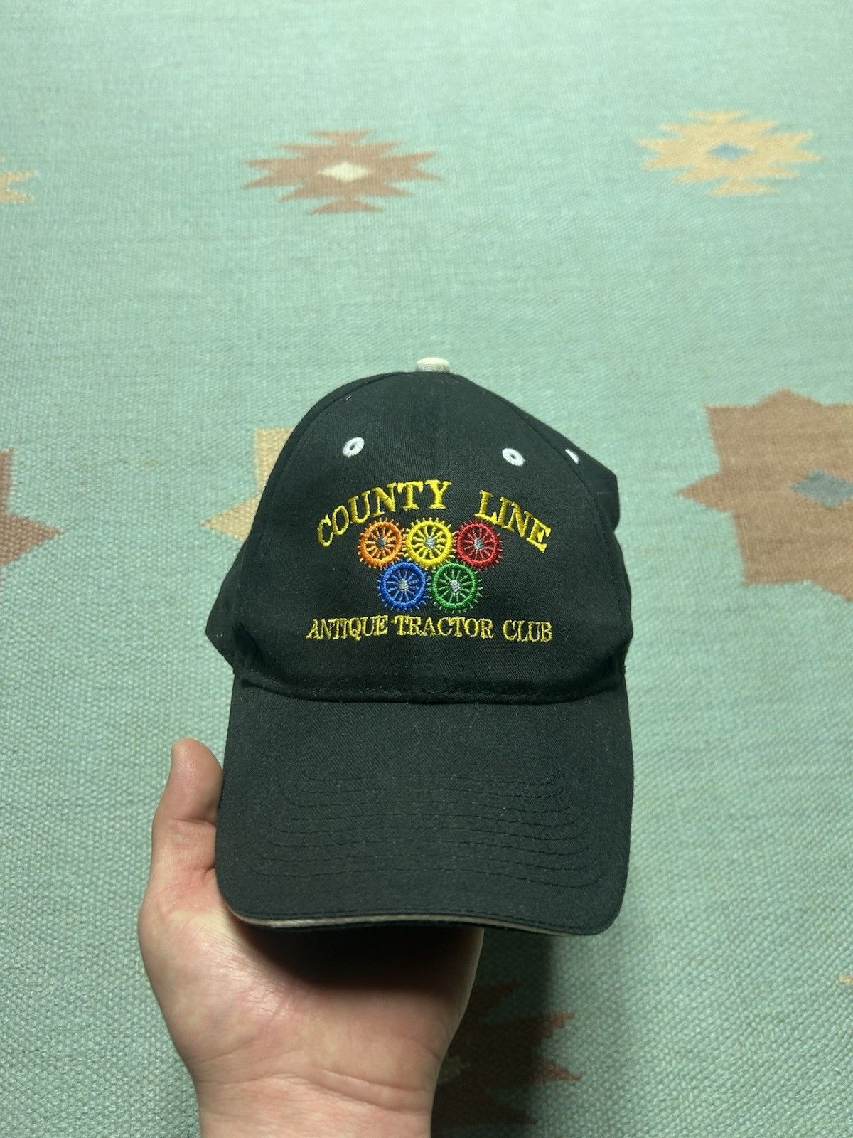 Vintage Vintage strapback hat county line antique tractor club black Size ONE SIZE - 2 Thumbnail