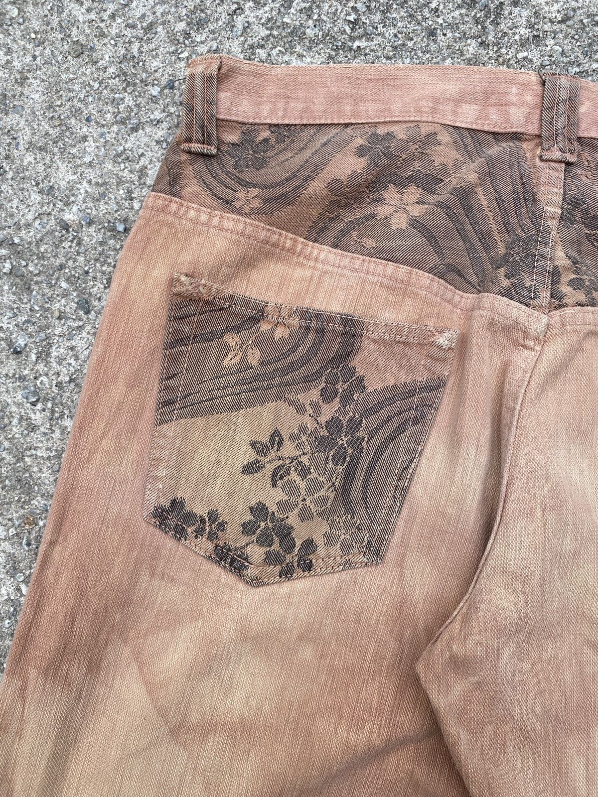 Japanese Brand 1990s - Zen Kyoto Traditional Japan Motif Washed Denim Size US 34 / EU 50 - 13 Thumbnail
