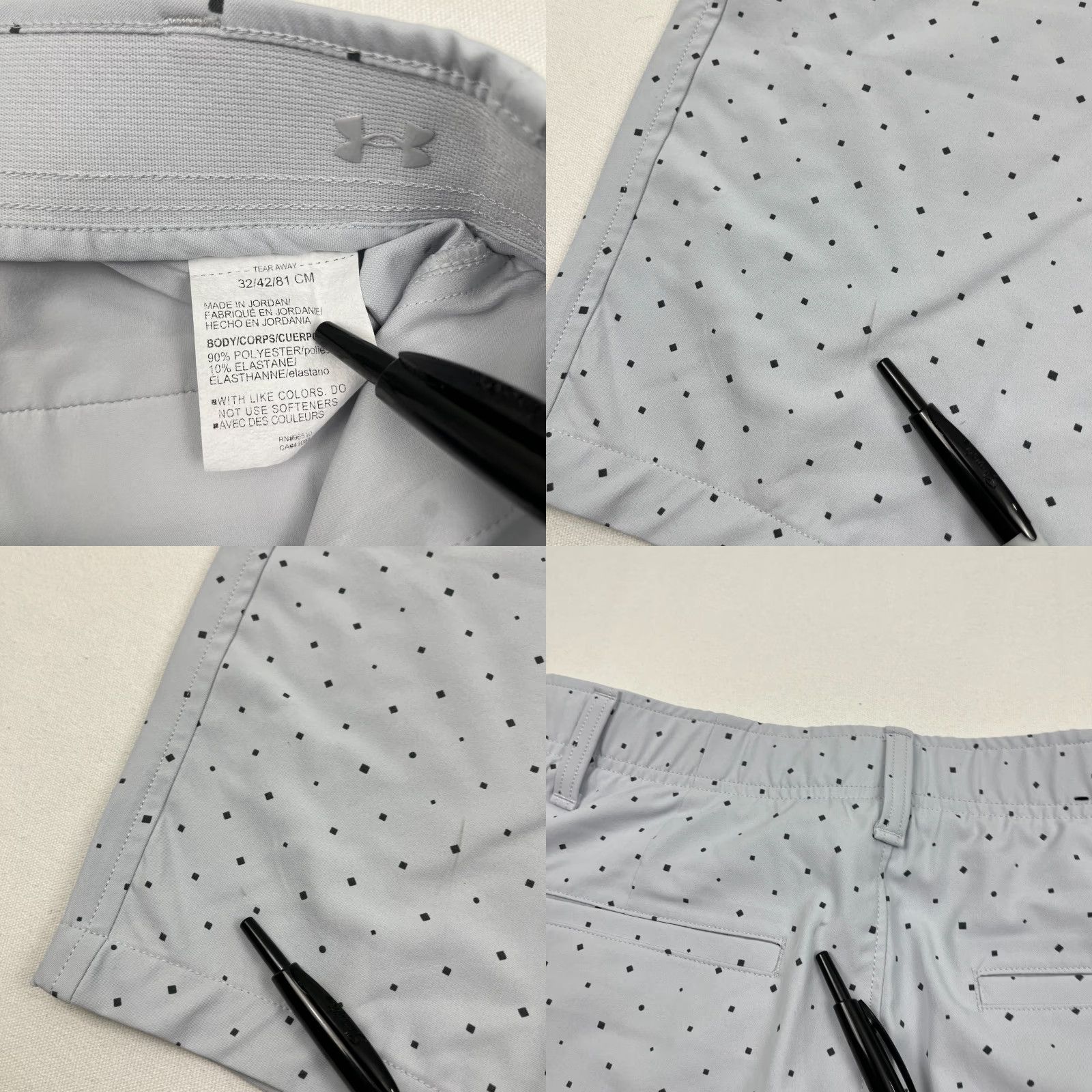 Under Armour Under Armour UA Shorts Mens 32 x 9" Gray Printed Performance Golf Chino Stretch Shorts Size US 32 / EU 48 - 8 Thumbnail