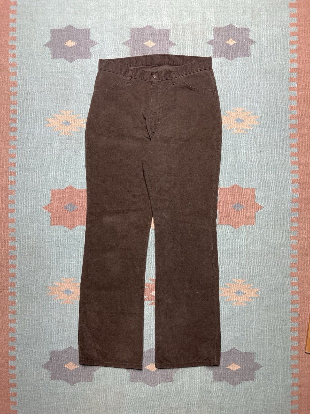 Vintage 1970s corduroy pants bootcut flare Montgomery Ward 20 31x31 Size 31" - 5 Thumbnail