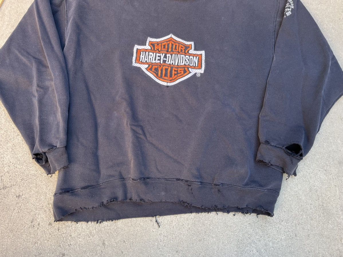 Vintage Vintage Harley Davidson Crewneck Sweatshirt Thrashed Distres Size US L / EU 52-54 / 3 - 10 Thumbnail