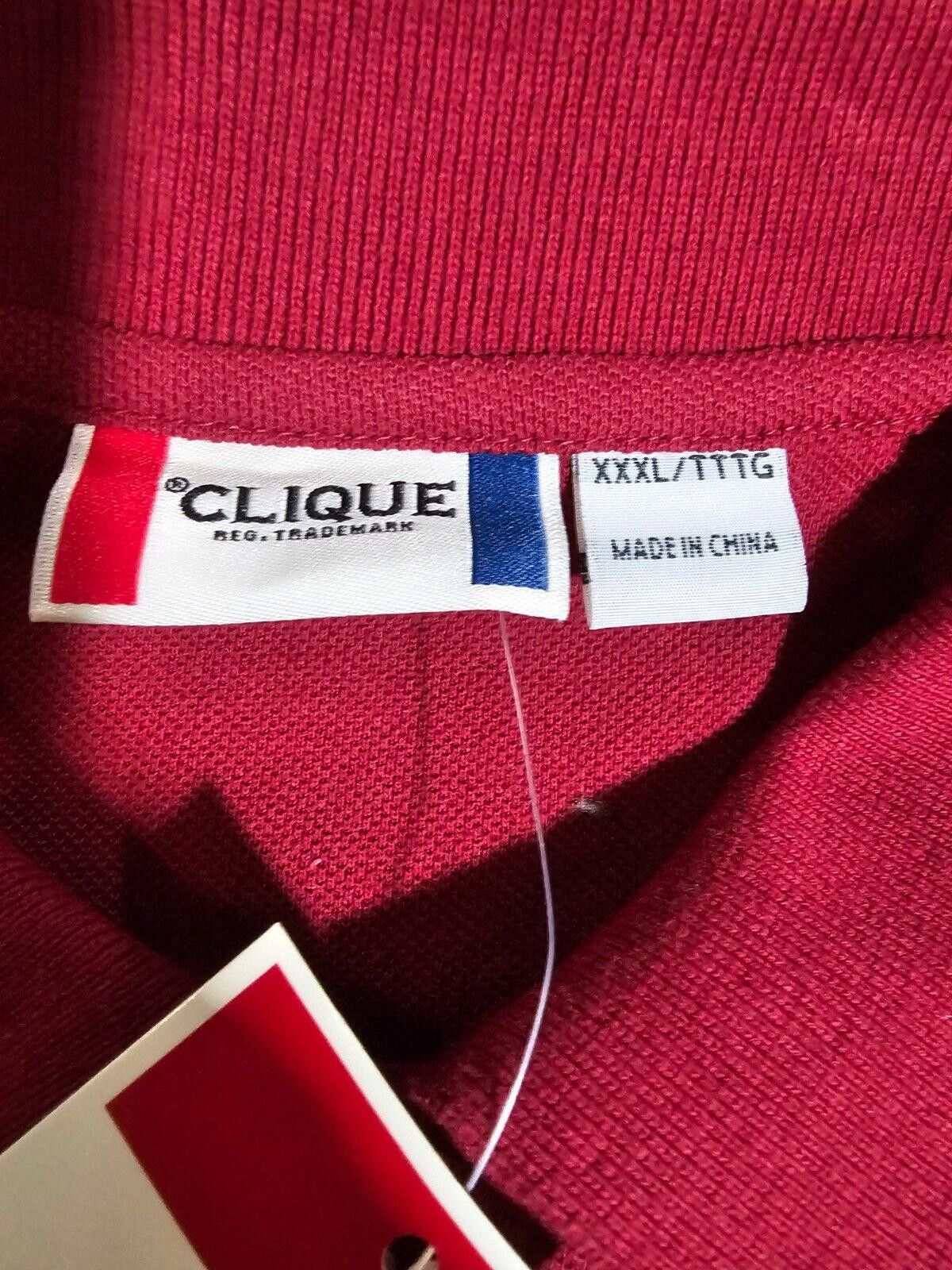 Clique clique polo shirt NWT 3xl XXXL Red Size US XXL / EU 58 / 5 - 3 Thumbnail