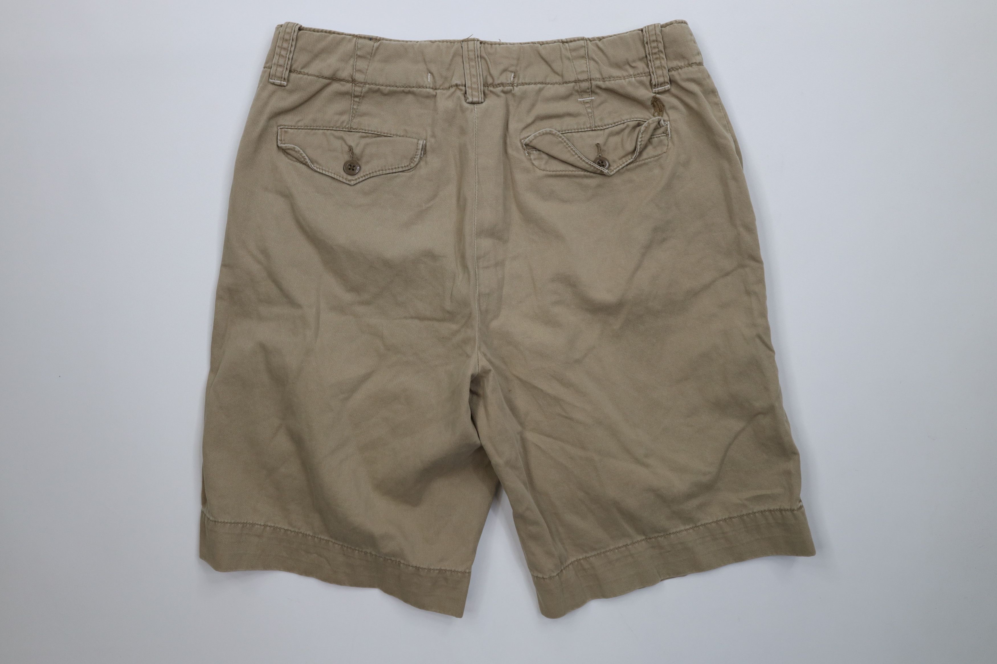 Ralph Lauren Vintage 90s Ralph Lauren Heavyweight Shorts Beige Cotton Size US 32 / EU 48 - 10 Thumbnail