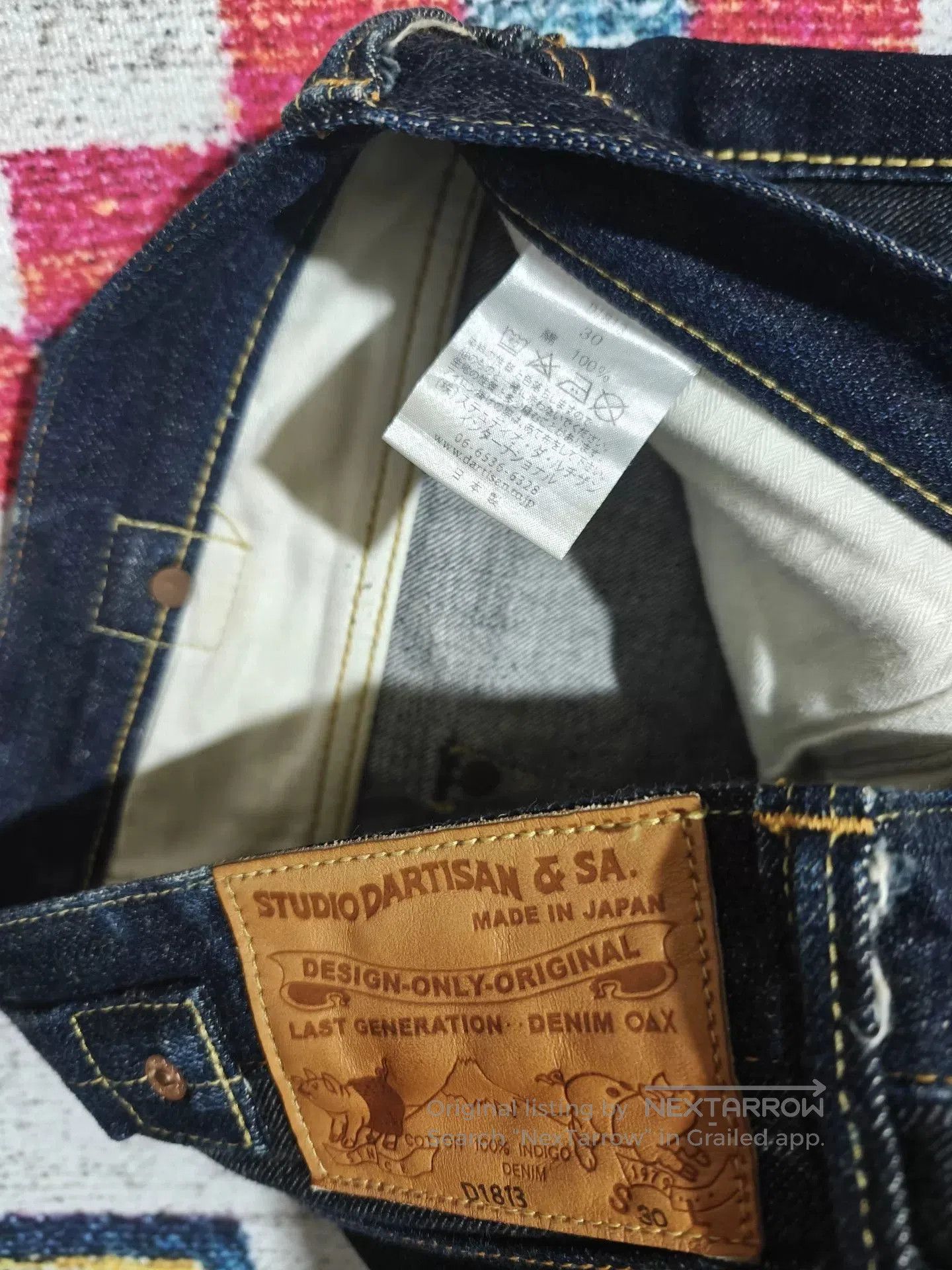Studio D'Artisan Studio D'Artisan D1813 Slim Straight Raw Denim. Size US 30 / EU 46 - 9 Thumbnail
