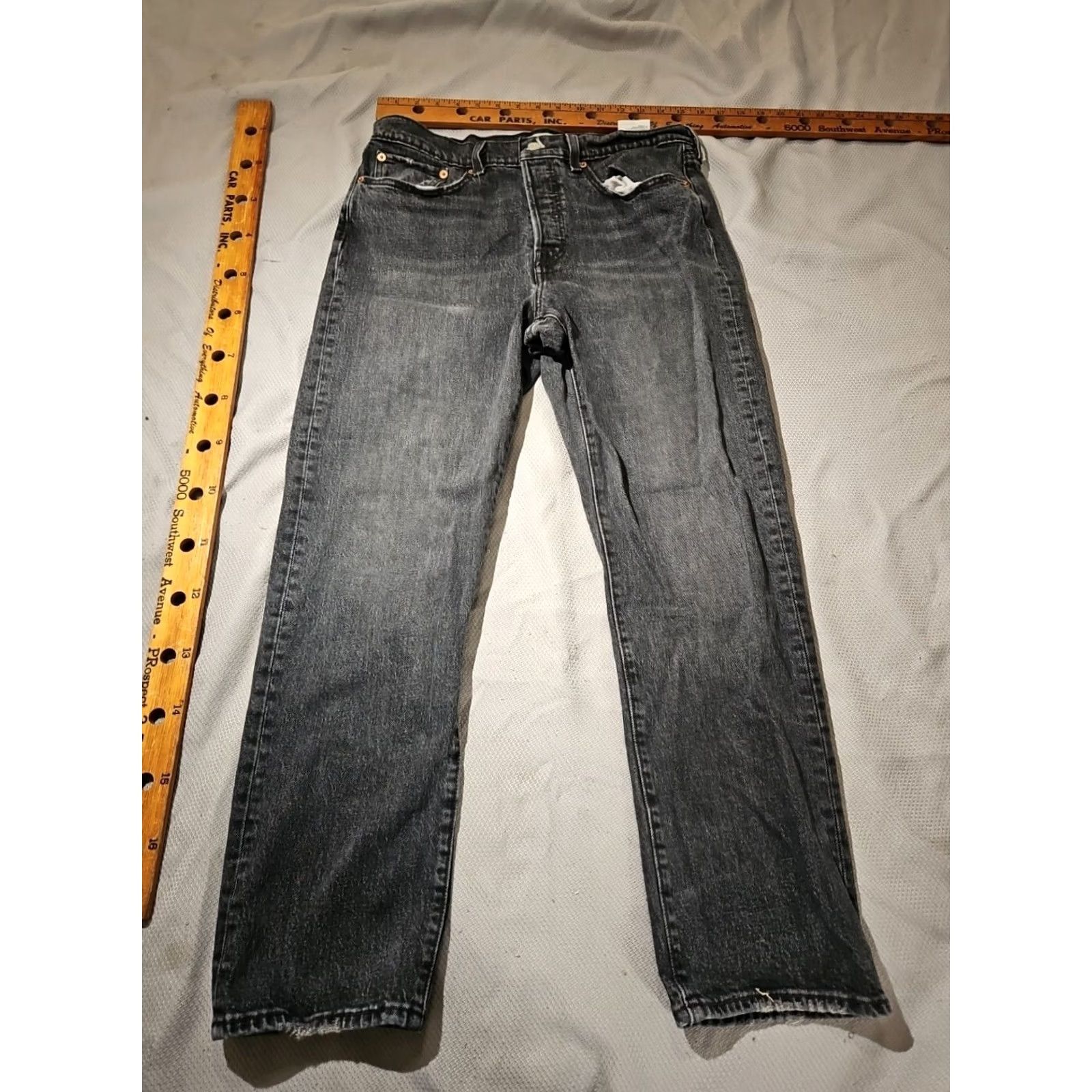 Levi's Levi's Jeans Womens Sz 31 Blue Wedgie Fit Buttonfly Grunge Denim Straight Pants Regular 5-Pocket Logo Retro 90s Hip Hop City Short? Size 24" / US 00 / IT 34 - 4 Thumbnail