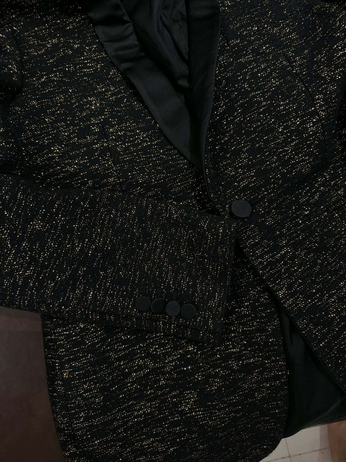 Saint Laurent Paris Hedi Slimane x Saint Laurent Jacquard Tuxedo Size 46 SS2016 Size 46L - 6 Thumbnail
