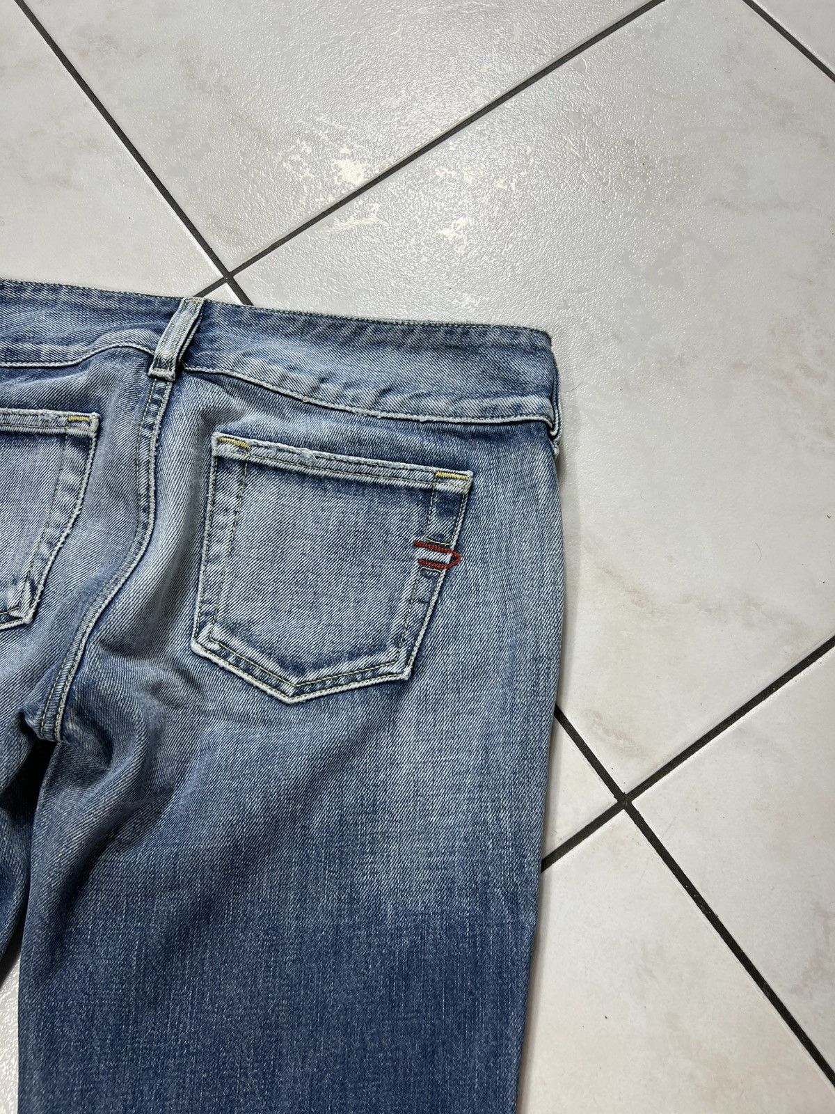 Diesel Vintage 90s Diesel y2k bootcut distressed denim jeans flared Size 29" - 14 Thumbnail
