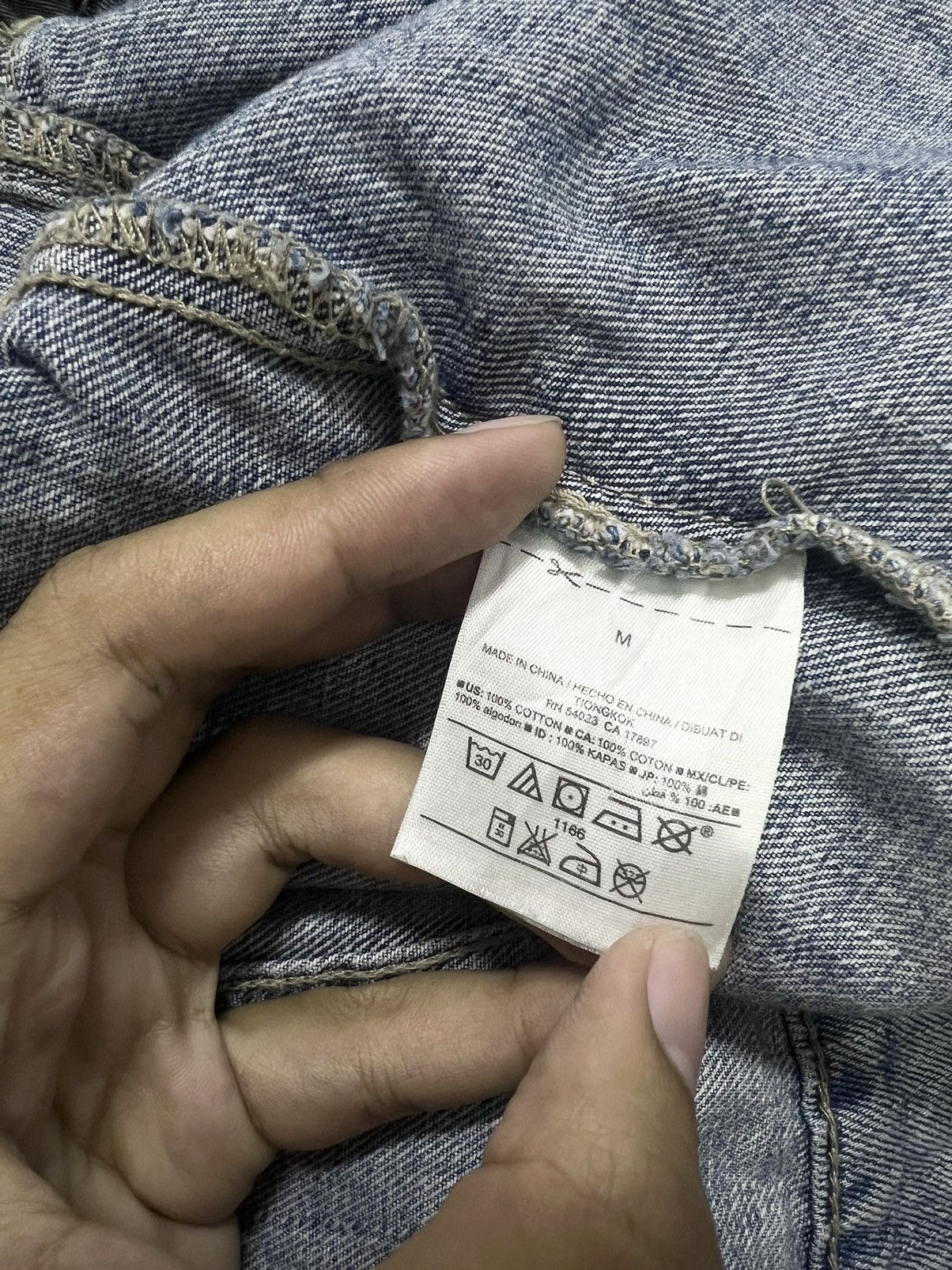 Handmade Patchwork Vintage “FUCK” Denim Jacket by Darkpull Size US S / EU 44-46 / 1 - 13 Thumbnail