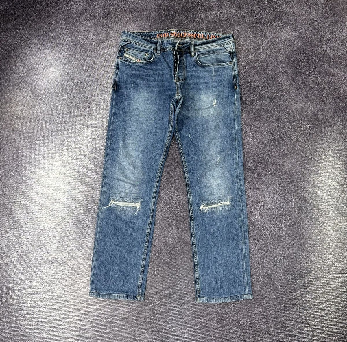 Diesel Vintage Diesel Y2K Ripped Denim Avant Garde Hype Jeans Size US 33 - 2 Thumbnail