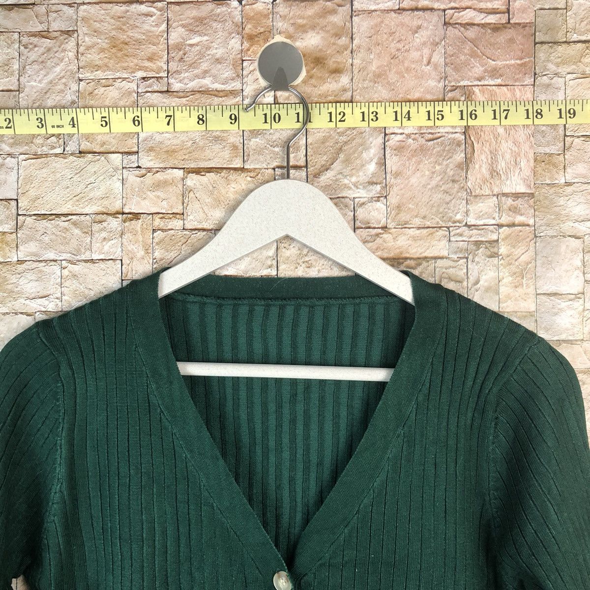 Japanese Brand Kharis Angel Green Cardigan Knitwear #A1237 Size S / US 4 / IT 40 - 4 Thumbnail