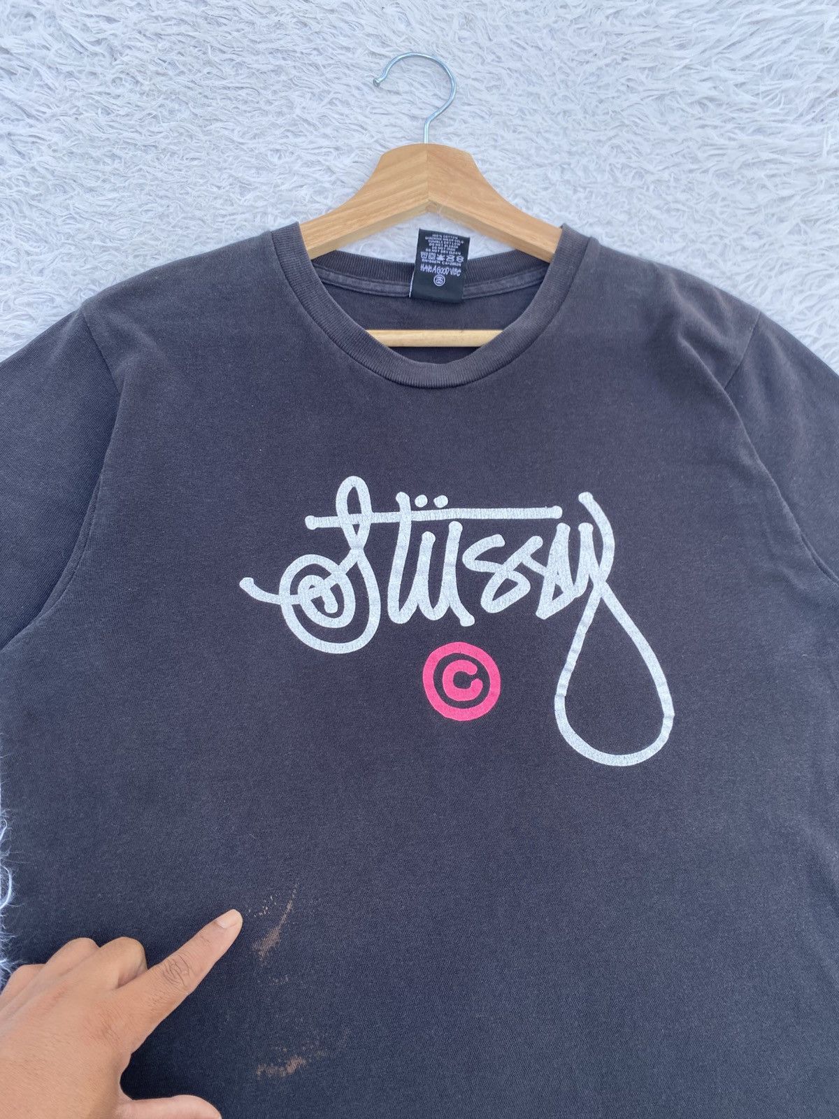 Stussy Rare Stussy Cursive Basic Logo Spellout Tshirt Size US S / EU 44-46 / 1 - 9 Thumbnail