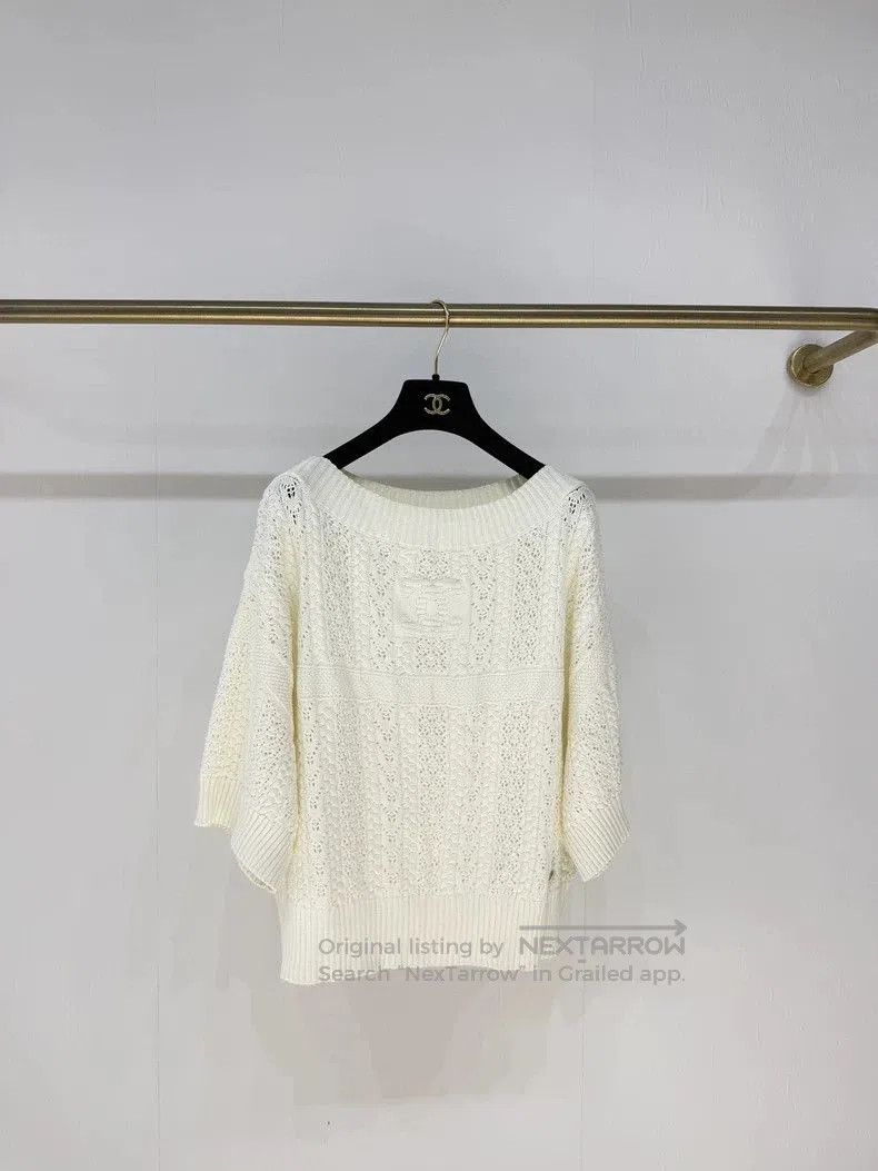Chanel Chanel Coco Beach Knit Crop Top . Size US M / EU 48-50 / 2 - 1 Thumbnail