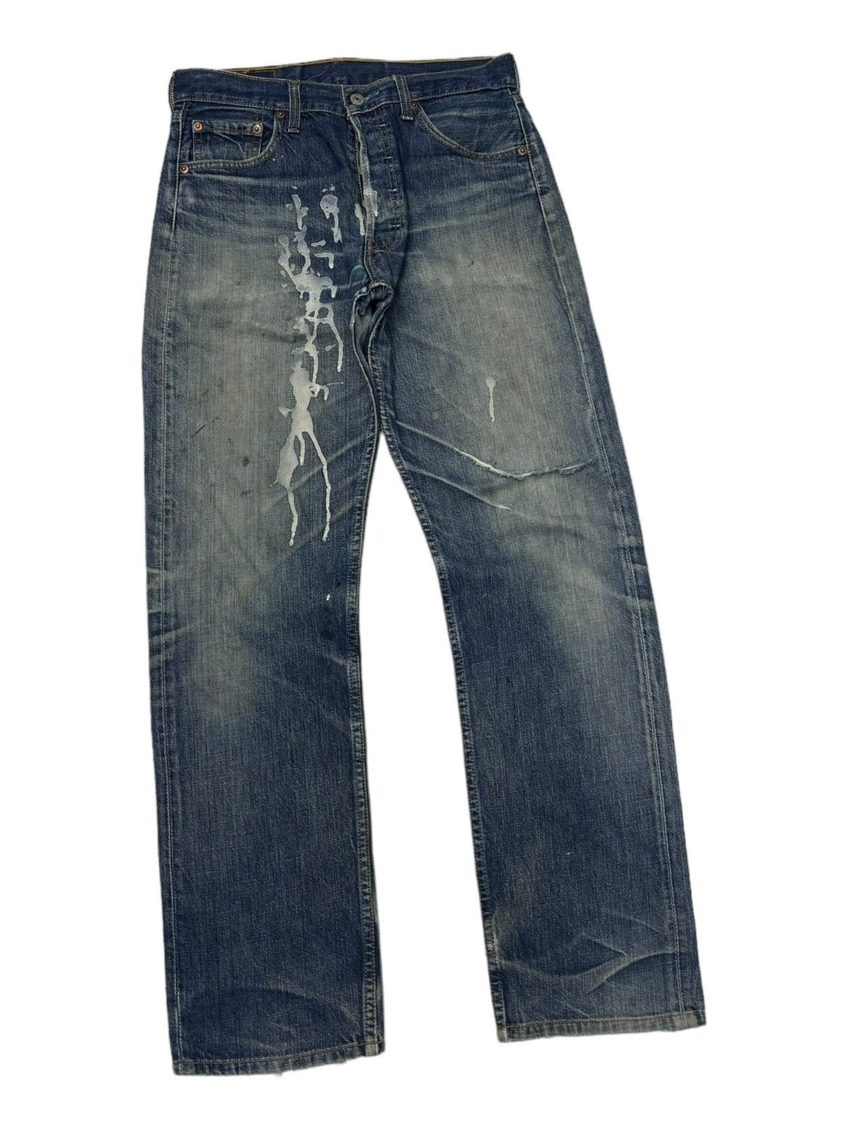 Comme des Garcons 🔥VINTAGE LEVIS 501 PAINTER JEANS UNDERCOVER STYLE DISTRESS Size US 30 / EU 46 - 2 Thumbnail