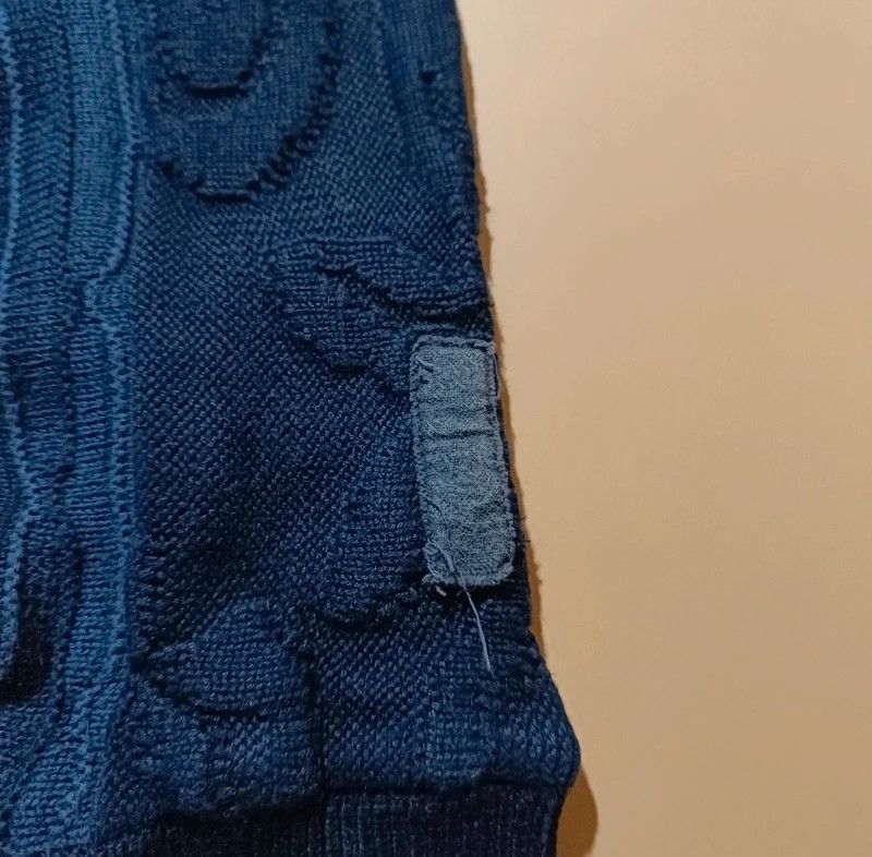 Carlo Colucci Carlo Colucci Limited Ed Black Blue 3D Sweater Crewneck M 48 Size US M / EU 48-50 / 2 - 10 Thumbnail
