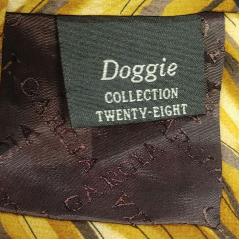 Other VTG J.Garcia Men's OS Yellow/Gold/Brown Abstract Silk Tie Size ONE SIZE - 3 Thumbnail