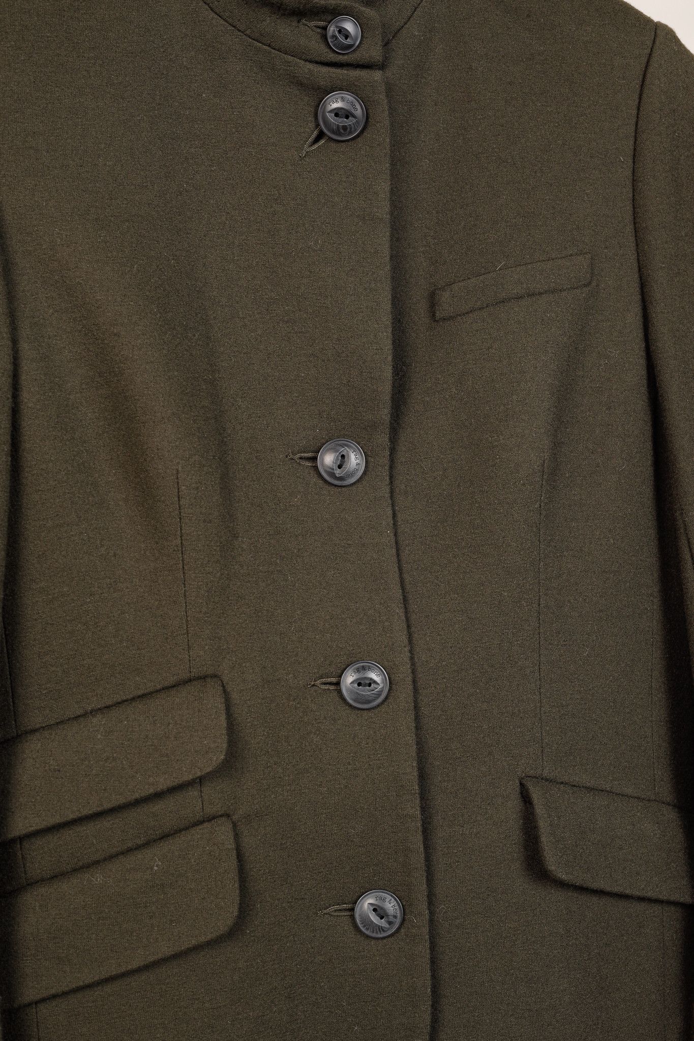 Rag & Bone Rag & Bone Slade Army Green Wool Military Blazer Size M / US 6-8 / IT 42-44 - 7 Thumbnail