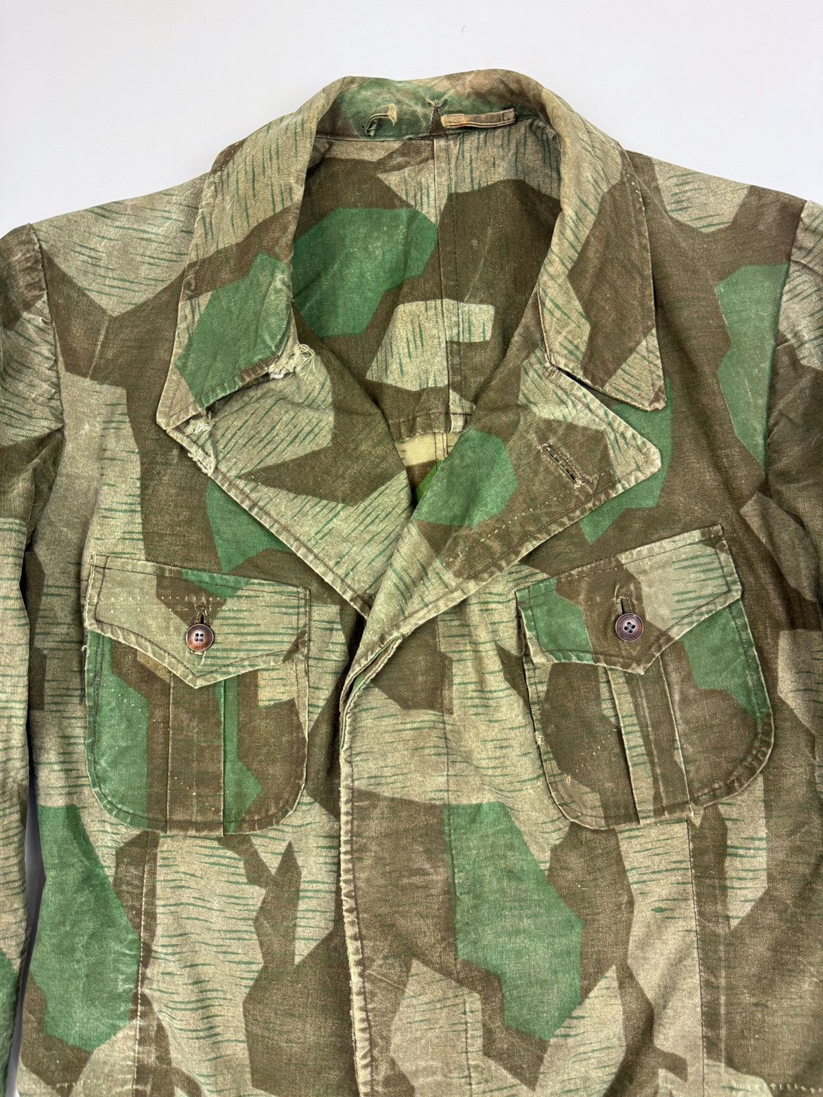 Vintage 40s 50s WW2 German Splinter Camo Heer Cyclist Rider Jacket Size US S / EU 44-46 / 1 - 3 Thumbnail