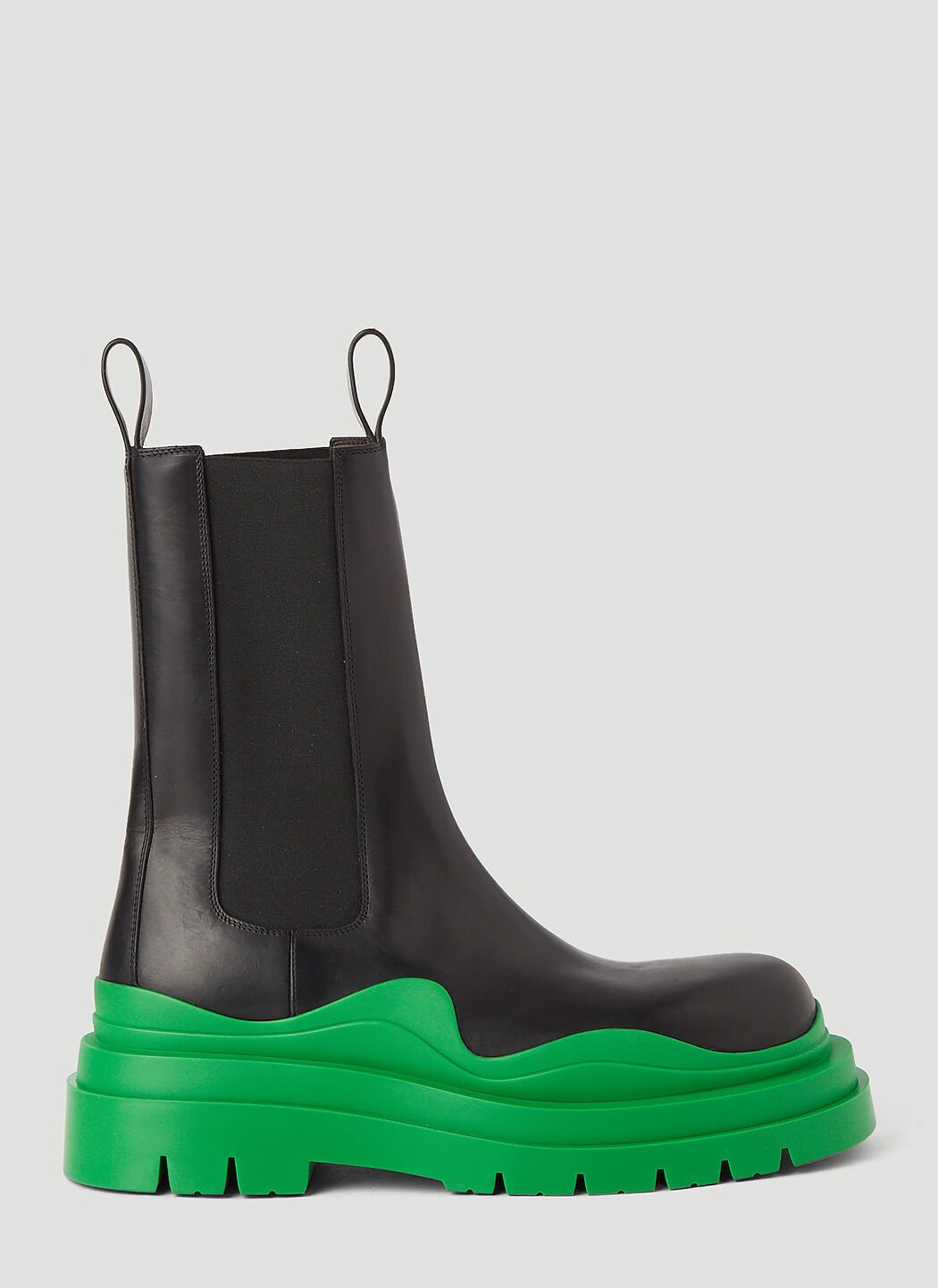 Bottega Veneta o1w1db10425 Tire Chelsea Boots in Black/Grass Size US 13 / EU 46 - 1 Thumbnail
