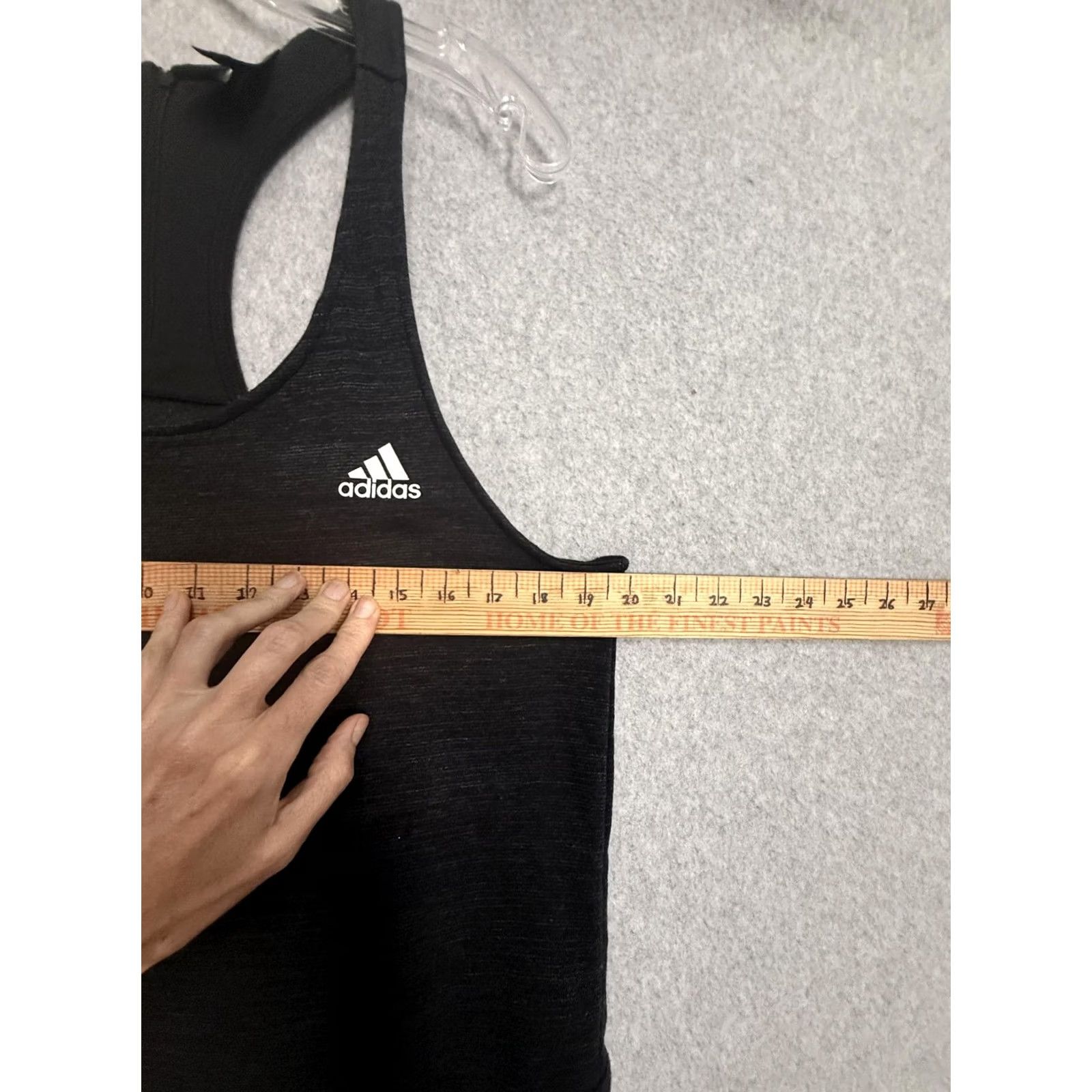Adidas Adidas Dress Womens Large Black Racerback Tank Pockets 3 Stripe Sport Size L / US 10 / IT 46 - 4 Thumbnail