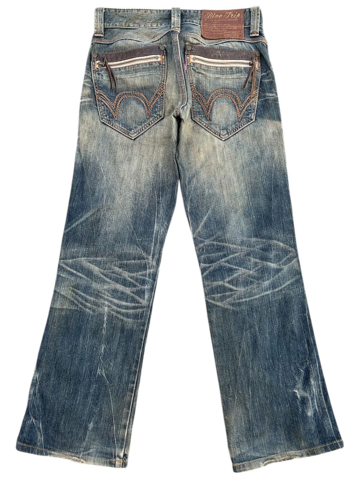 Kapital Vintage Edwin Rusty Mudwash Distressed Denim Jeans Size US 32 / EU 48 - 2 Thumbnail