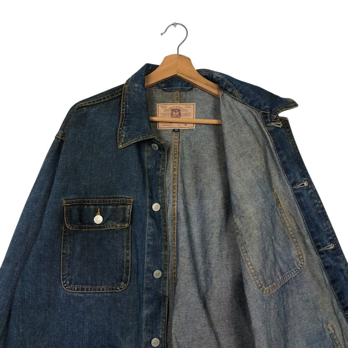 Japanese Brand 🔥VINTAGE DENIM CHORE JACKET UNIQLO JAPAN ISSEY MIYAKE Size US M / EU 48-50 / 2 - 15 Thumbnail
