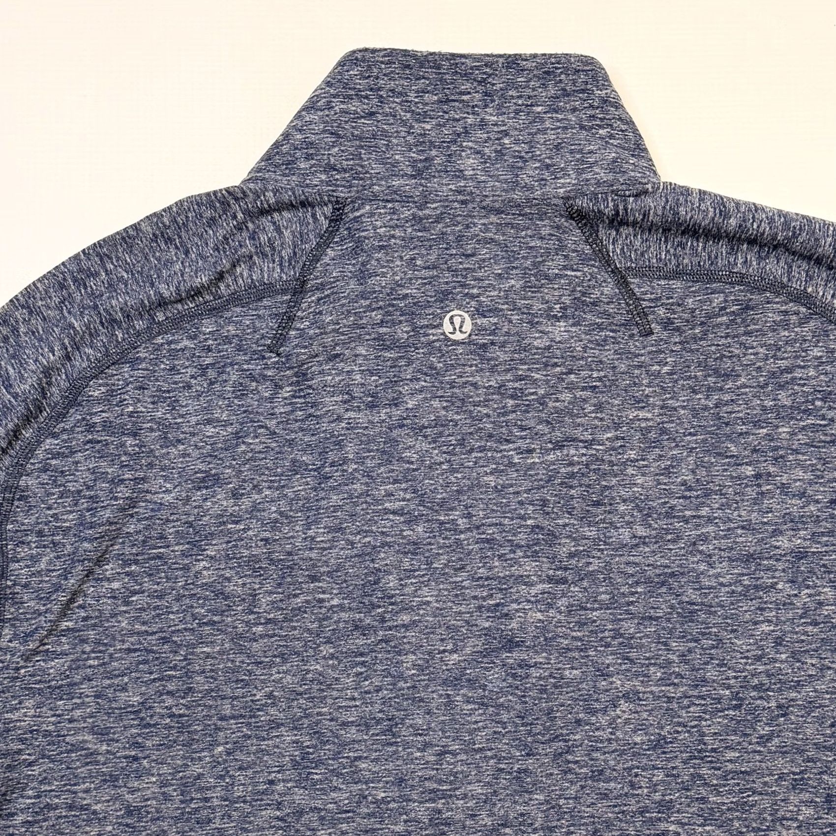 Lululemon Lululemon Mens Pullover 1/4 Zip Long Sleeve Blue Raglan Athletic Running Gym Pullover Shirt Size US L / EU 52-54 / 3 - 2 Thumbnail
